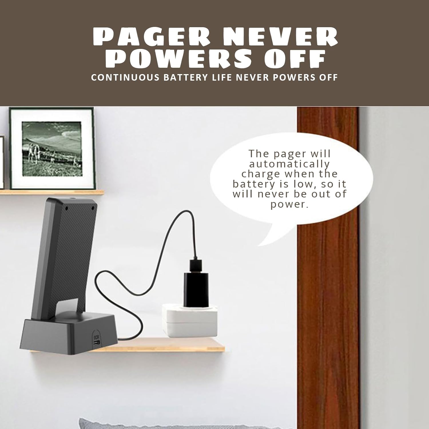 Citofono Vocale a 2 Vie Wireless, Nero - immagine 6