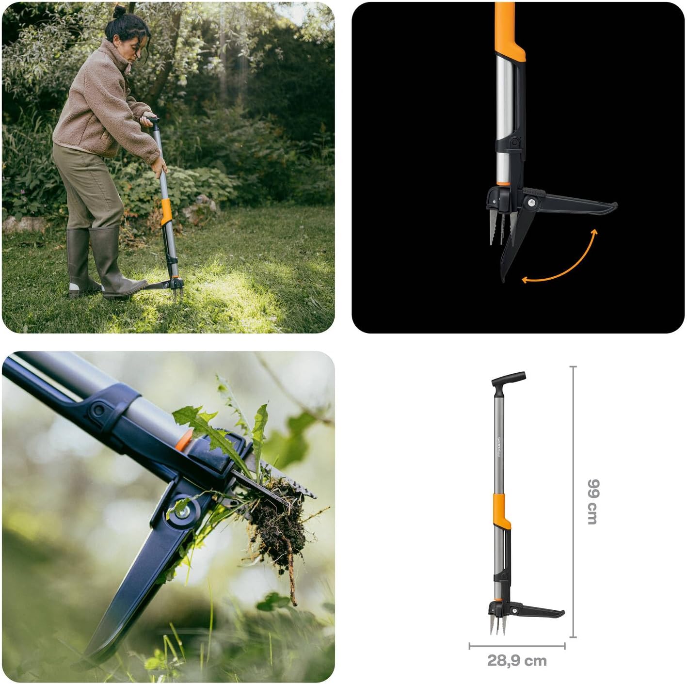 Fiskars Fiskars Ergonomic Weed Puller Ecom - immagine 2