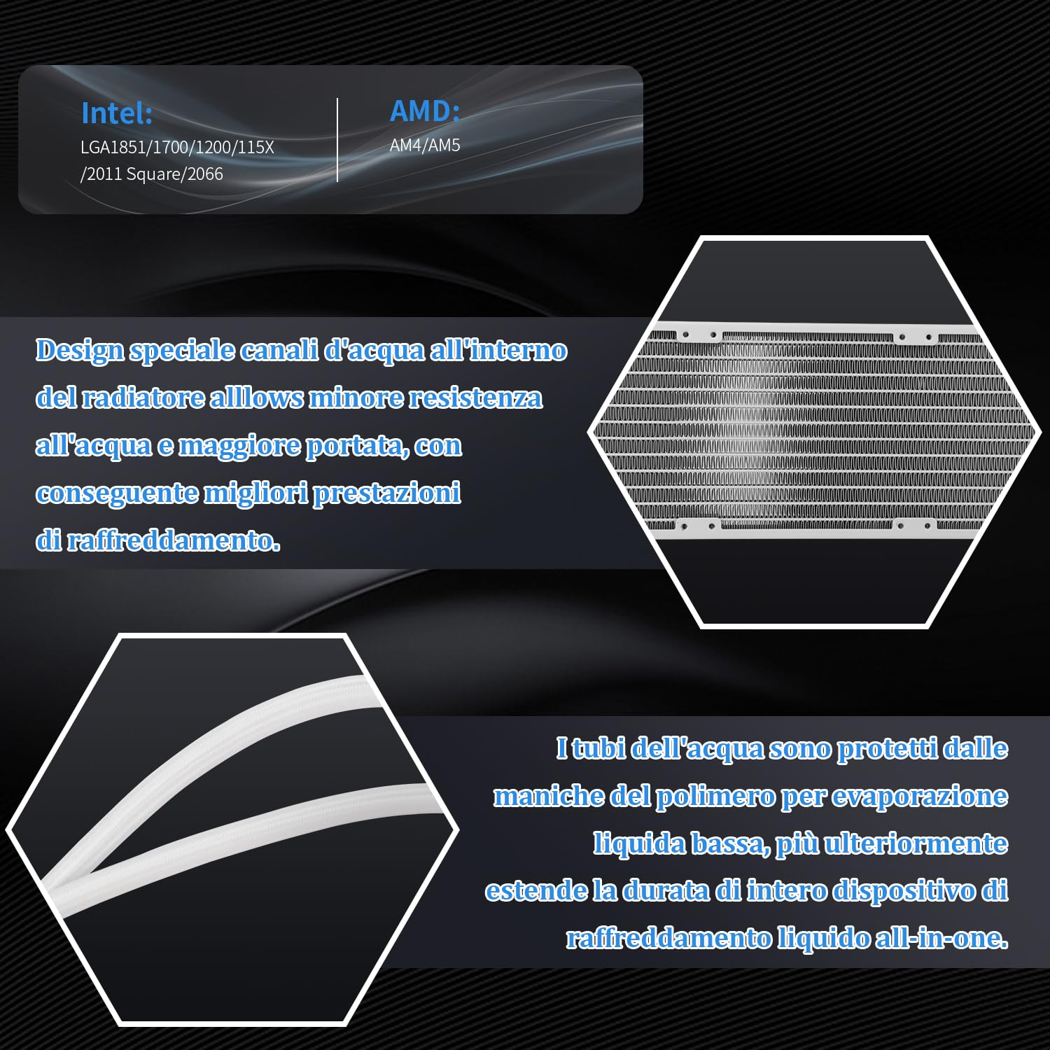 Tr -Aqua Elite 360 V6 Argb White- CPU Refrigeratore Liquido - immagine 4