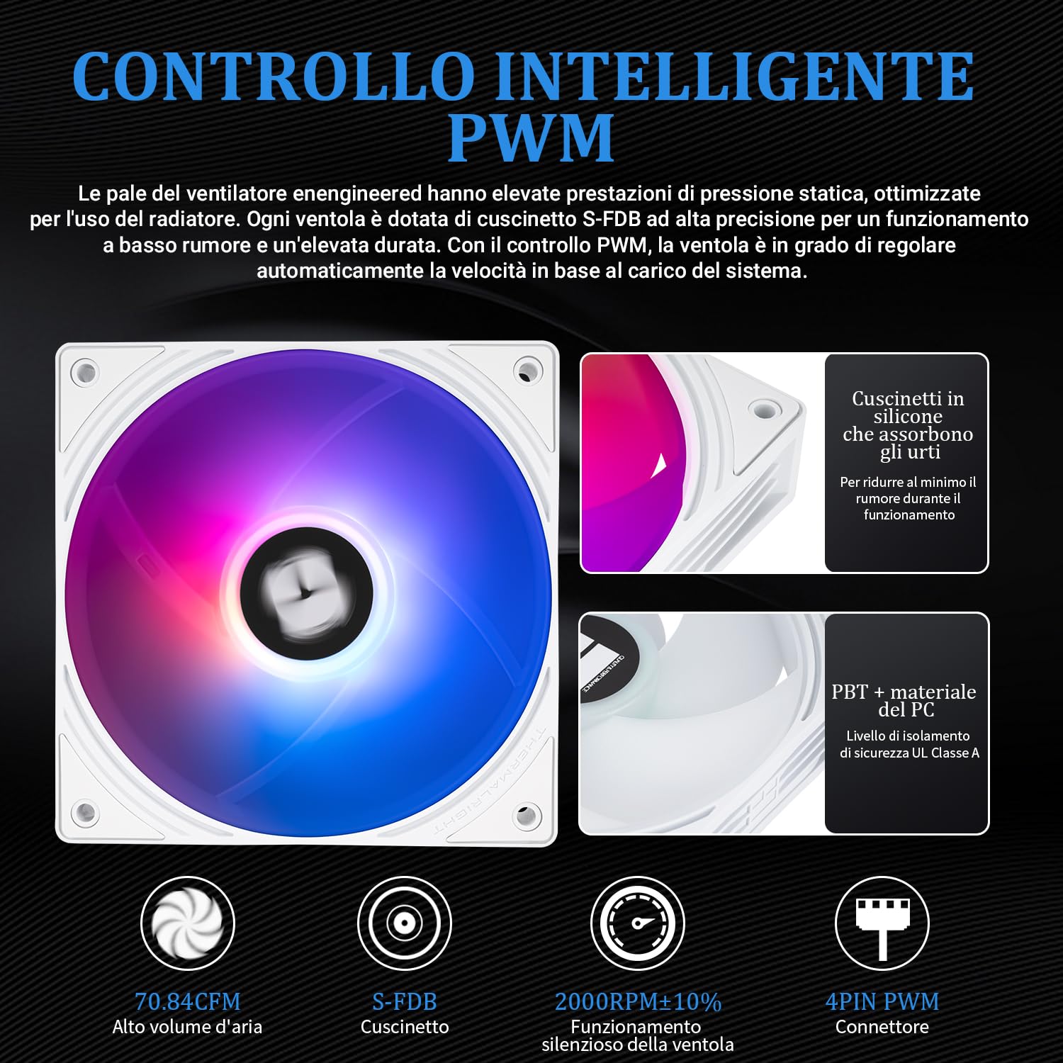 Tr -Aqua Elite 360 V6 Argb White- CPU Refrigeratore Liquido - immagine 5