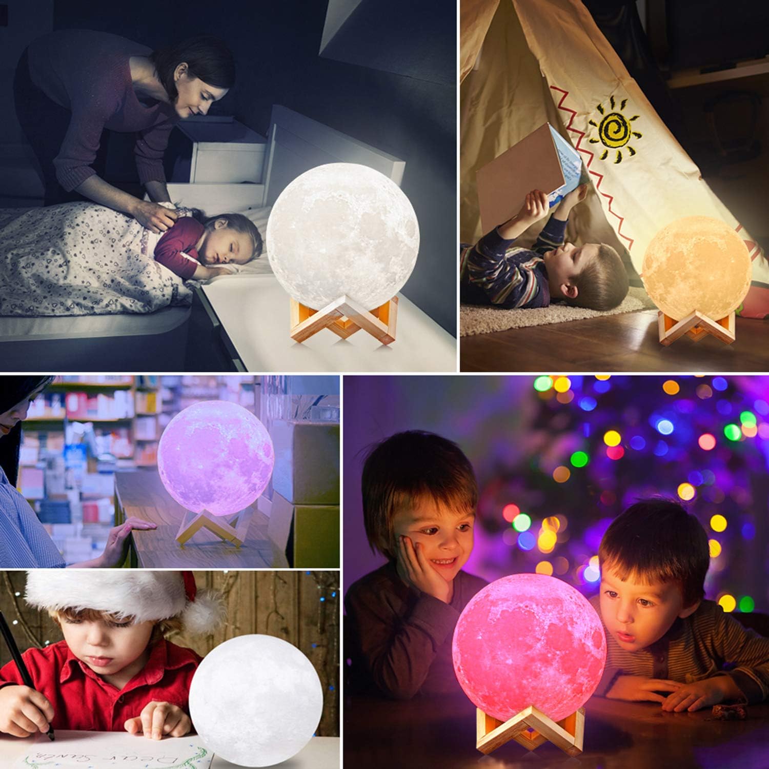 Uten Lampada Luna LED 3D con Telecomando e Sensore Touch - immagine 4