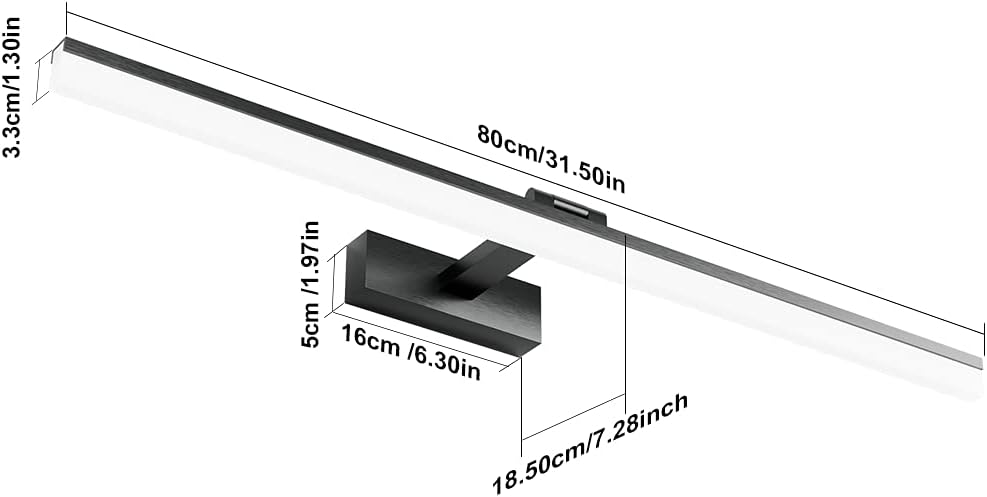 Klighten Lampada da Specchio 80CM 24W IP44 - immagine 7