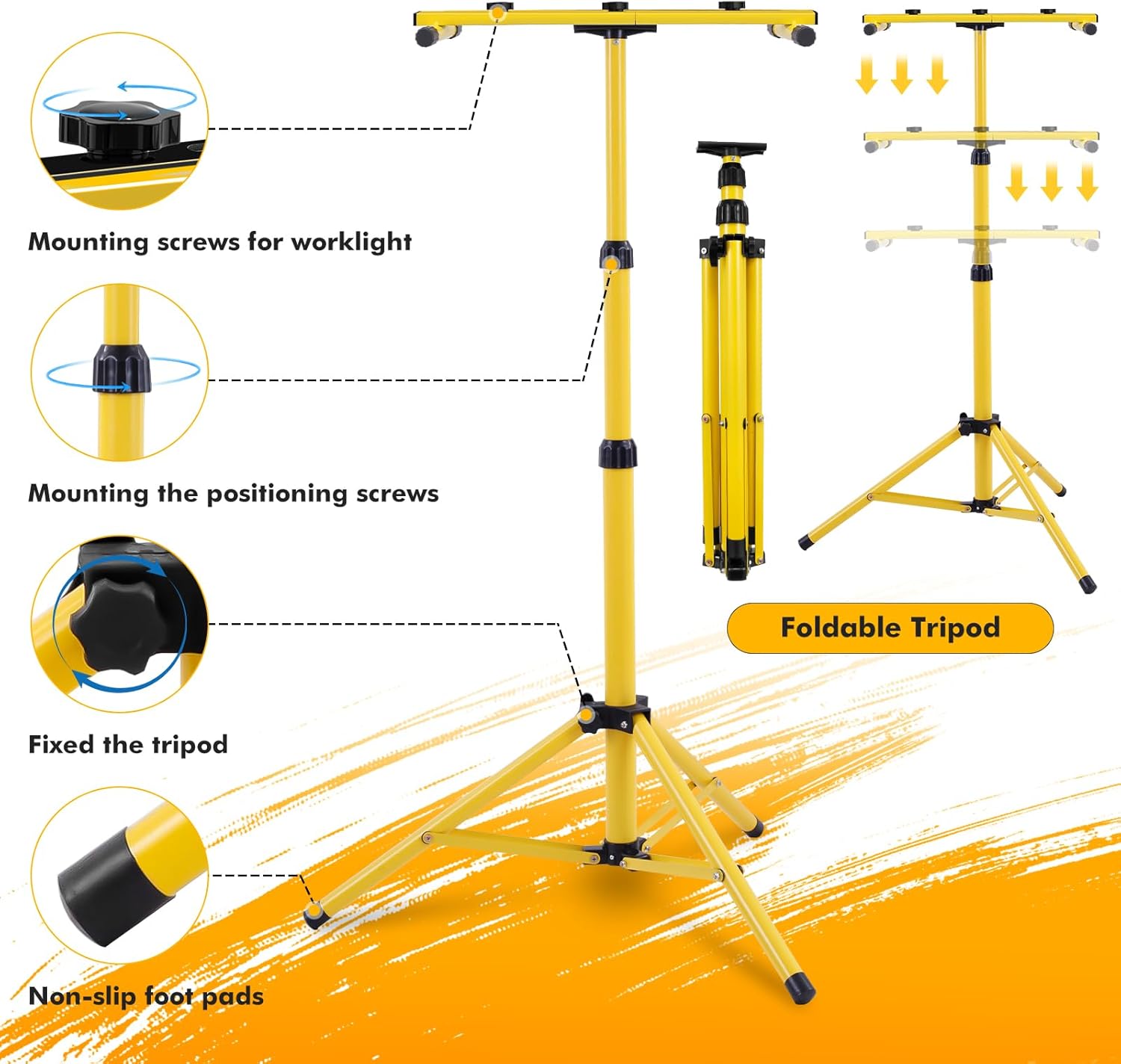 Faretto da Cantiere con Treppiede 200W 20000LM - immagine 5
