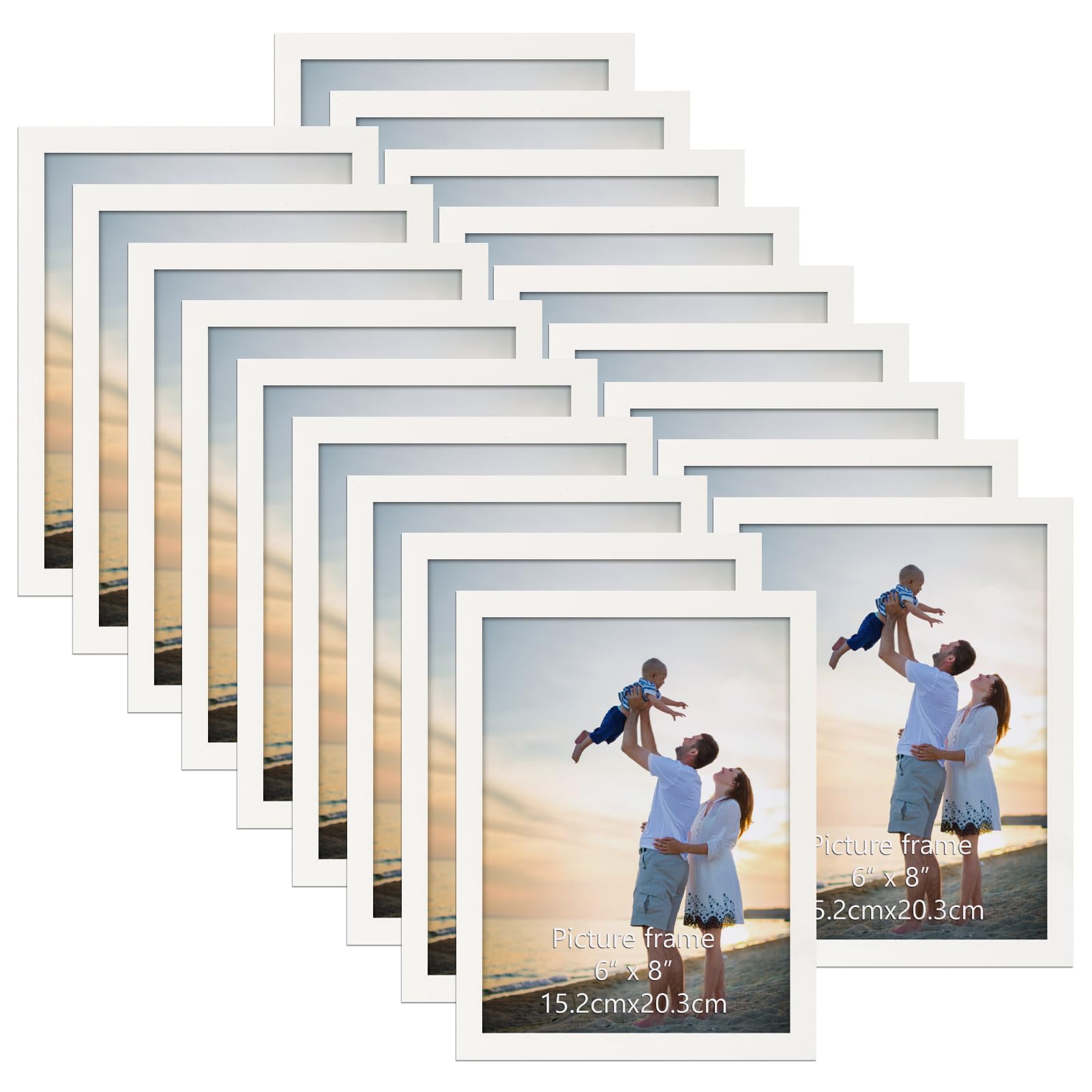 Eympeu Cornice 15x20, Colore Bianco 18 Pezzi