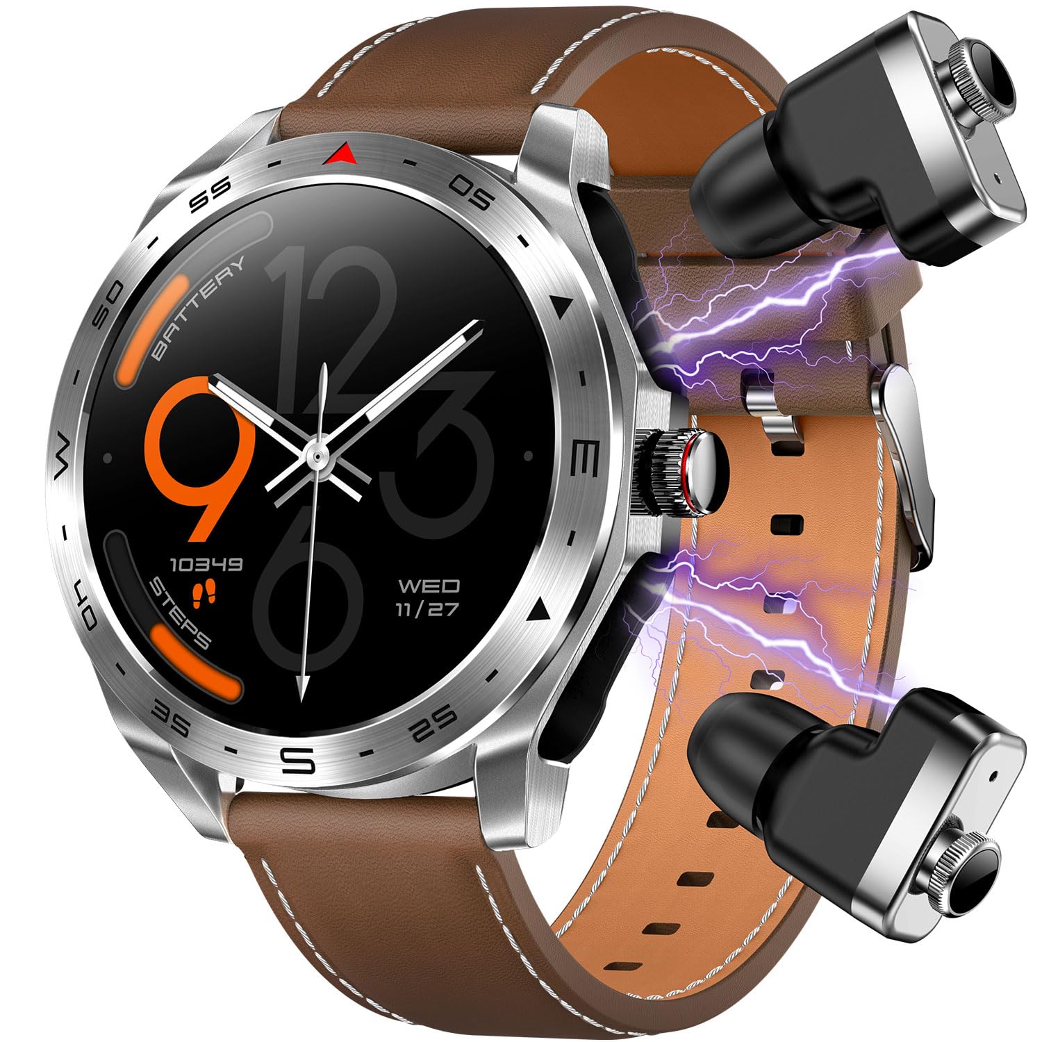 Hipipooo Smartwatch T95 2 in 1 con Auricolari Bluetooth