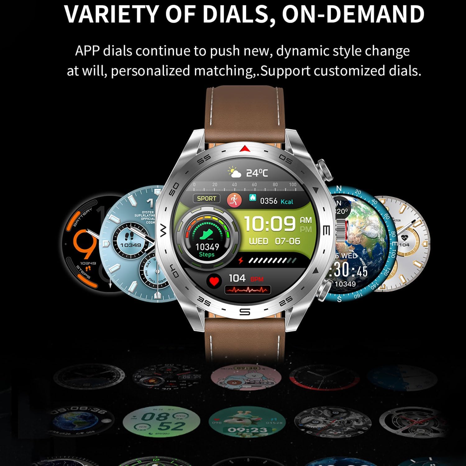 Hipipooo Smartwatch T95 2 in 1 con Auricolari Bluetooth - immagine 8