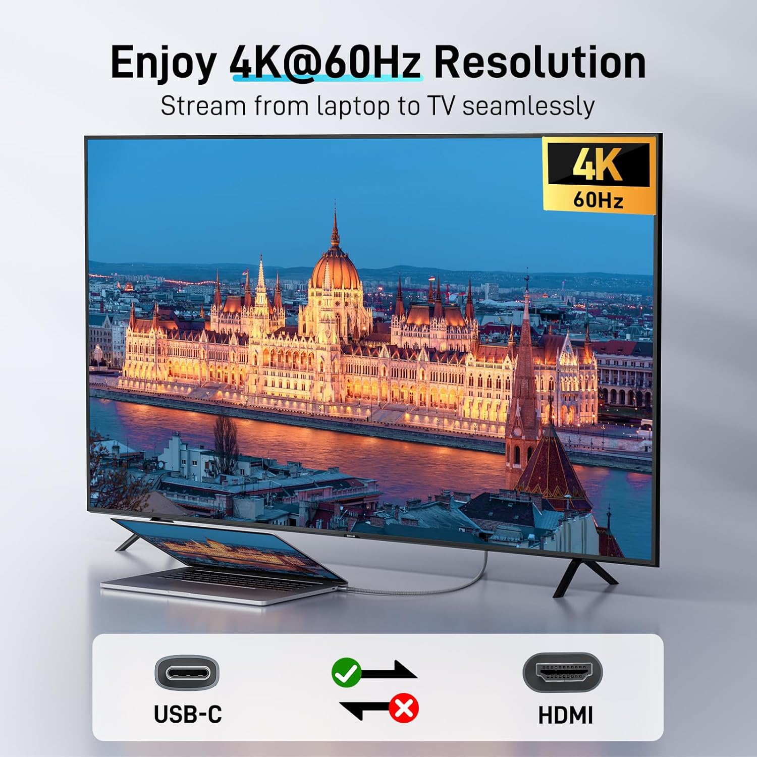 Acer Cavo USB C a HDMI 4K@60Hz 2M - immagine 2