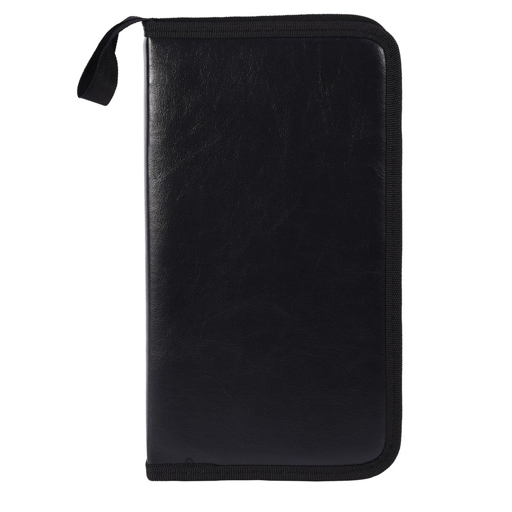 Tyenaza Custodia per CD, Portafogli Portatile in Pelle PU per Portafogli per Portafogli da 80 VCD Custodia per Portafoglio Organizzare per VCD DVD Binder Bag Album Booklet (Nero)