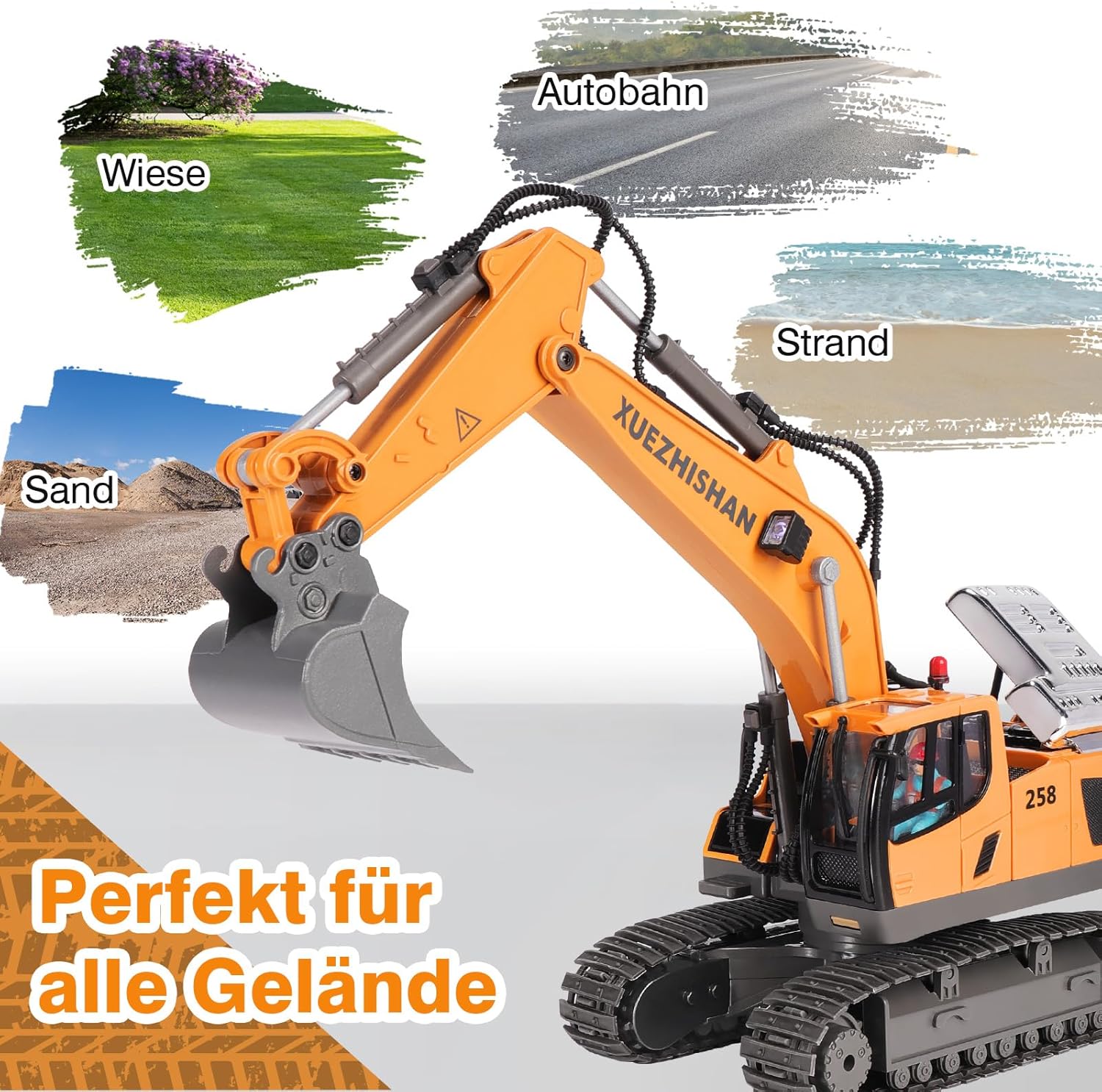 Escavatore Telecomandato RC 11 Canali 2.4 GHz - immagine 5