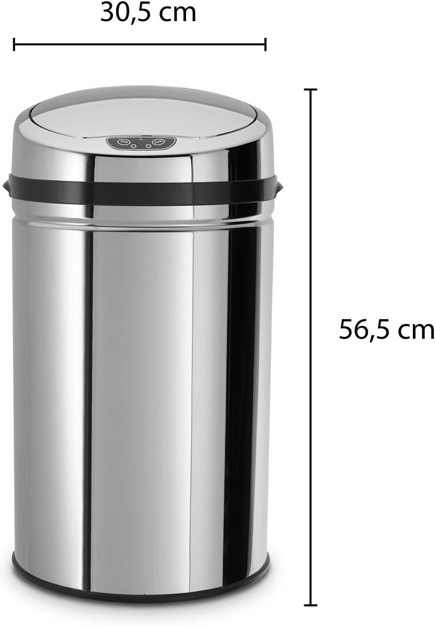 Echtwerk EW-AE-0210 Pattumiera Inox 30L, Bianca - immagine 2