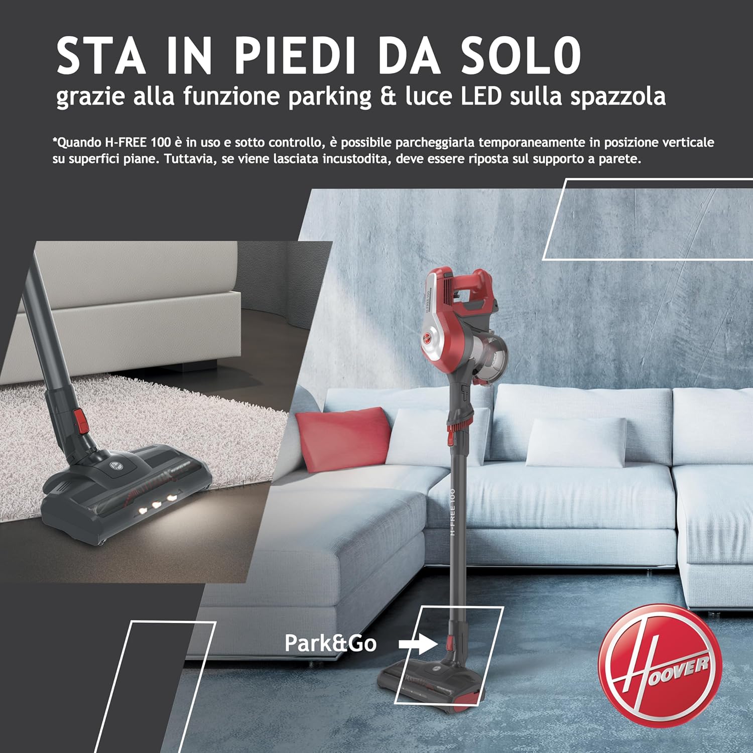 Hoover H-FREE 100 HF122RH 011 Scopa Elettrica Senza Fili - immagine 4