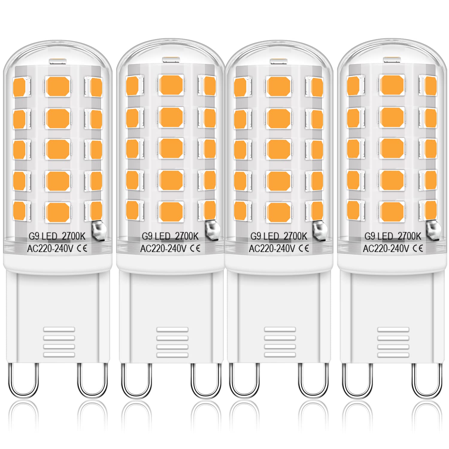 Auting Lampada LED G9 4W 2700K Bianco Caldo (4er Pack)