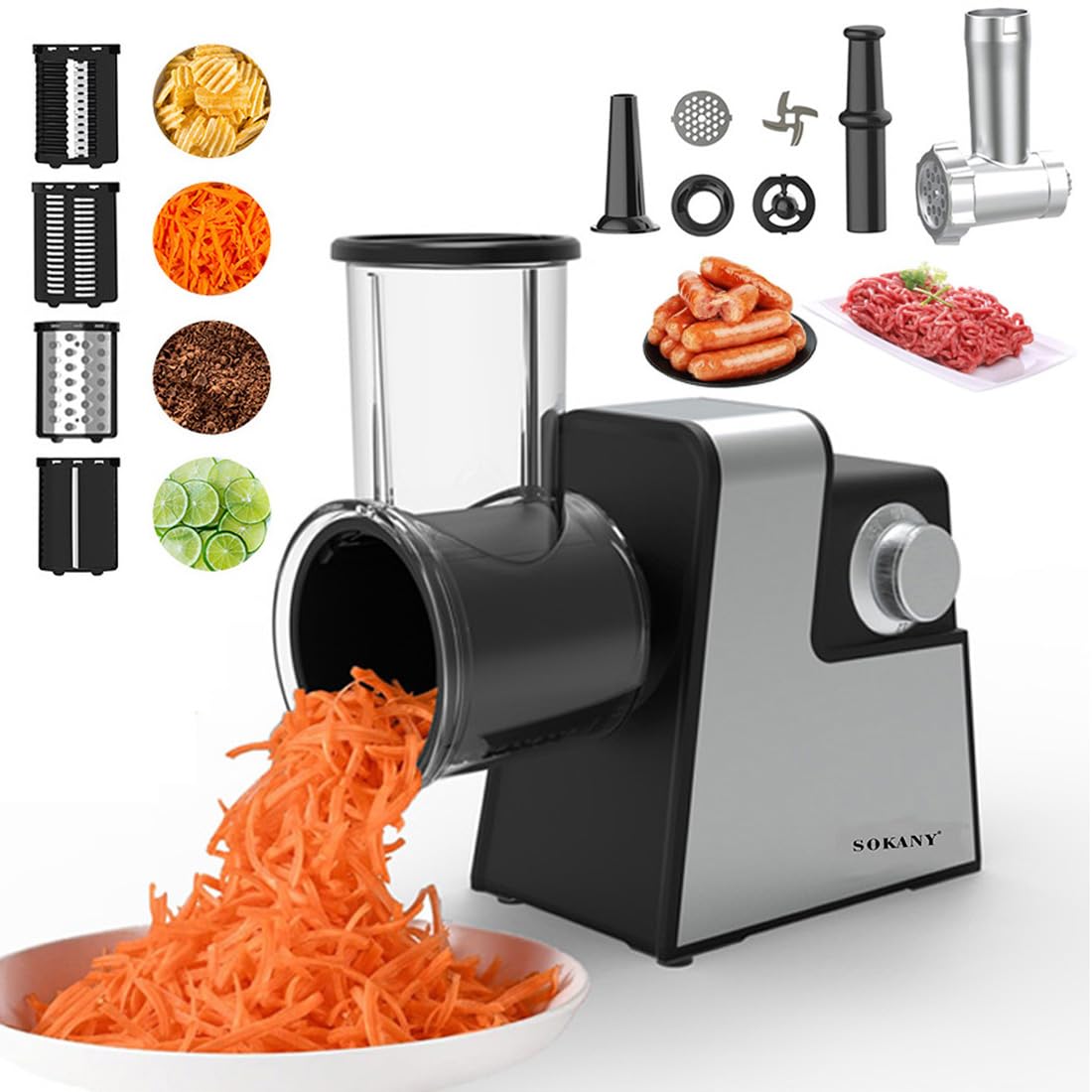 Sokany Affettatrice Verdure Elettrica 1000W