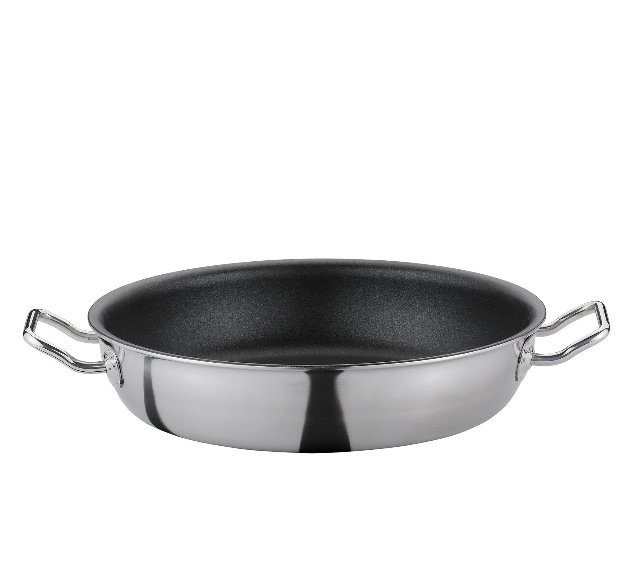 Spring KP1484906032 Vulcano - Padella in acciaio INOX 18/8, colore: Grigio