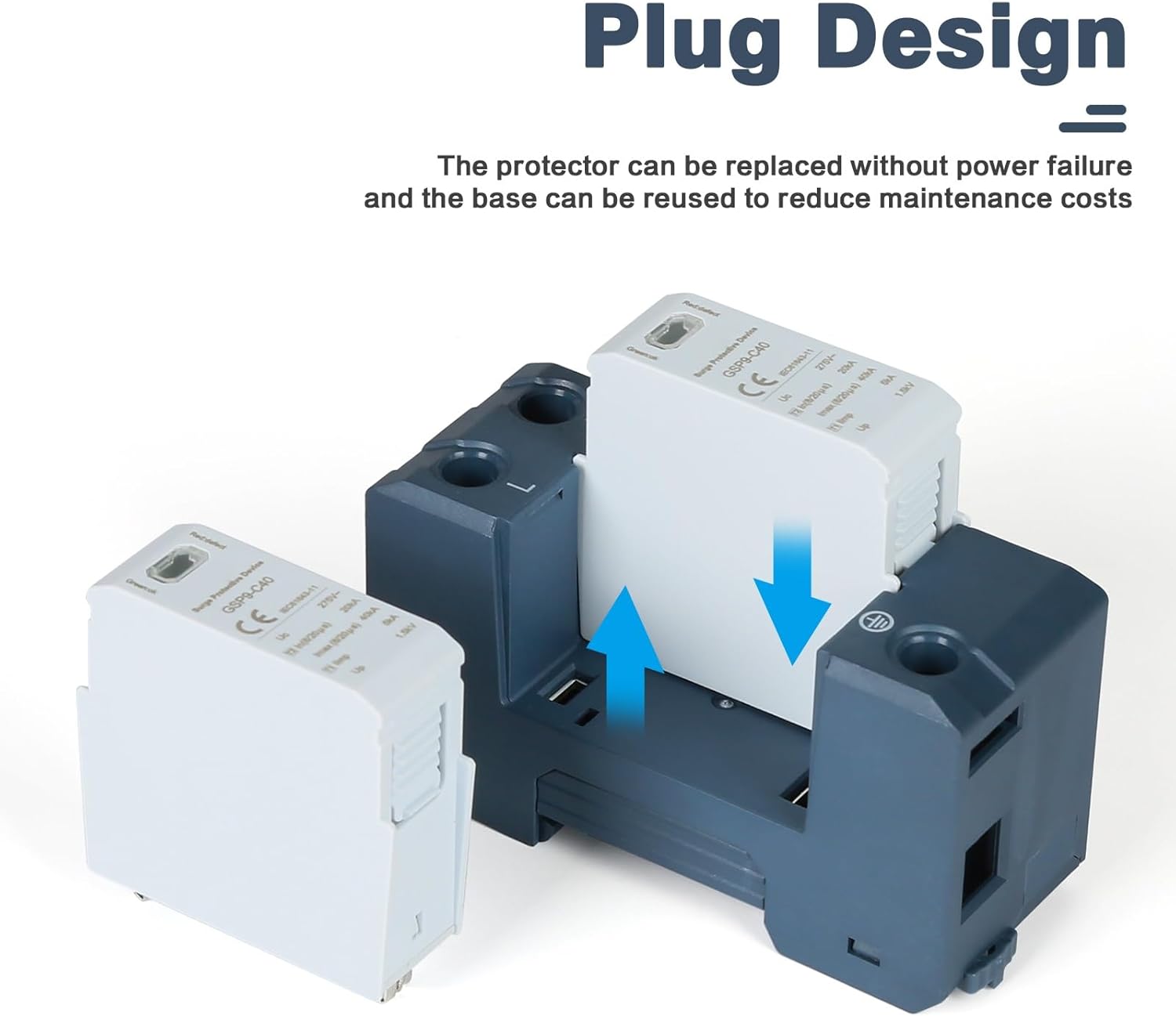 DEWIN Scaricatore di Sovratensione 2P 40KA AC 275V - immagine 2