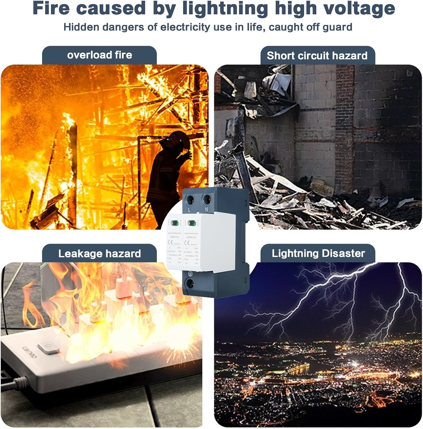 DEWIN Scaricatore di Sovratensione 2P 40KA AC 275V - immagine 5