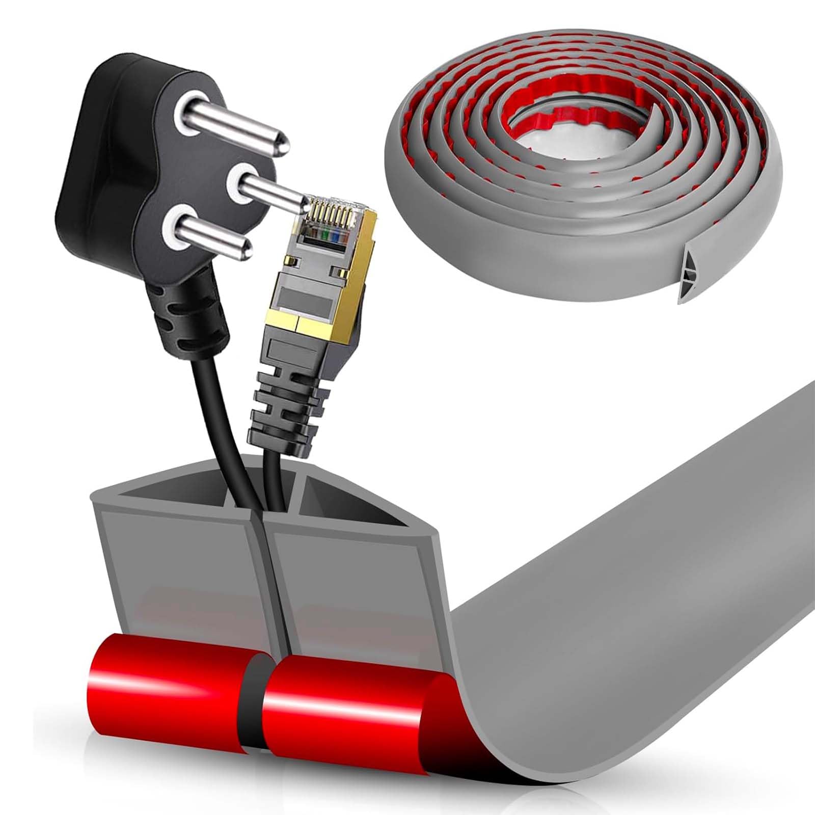 Canalina Passacavi Pavimento Adesiva Flessibile