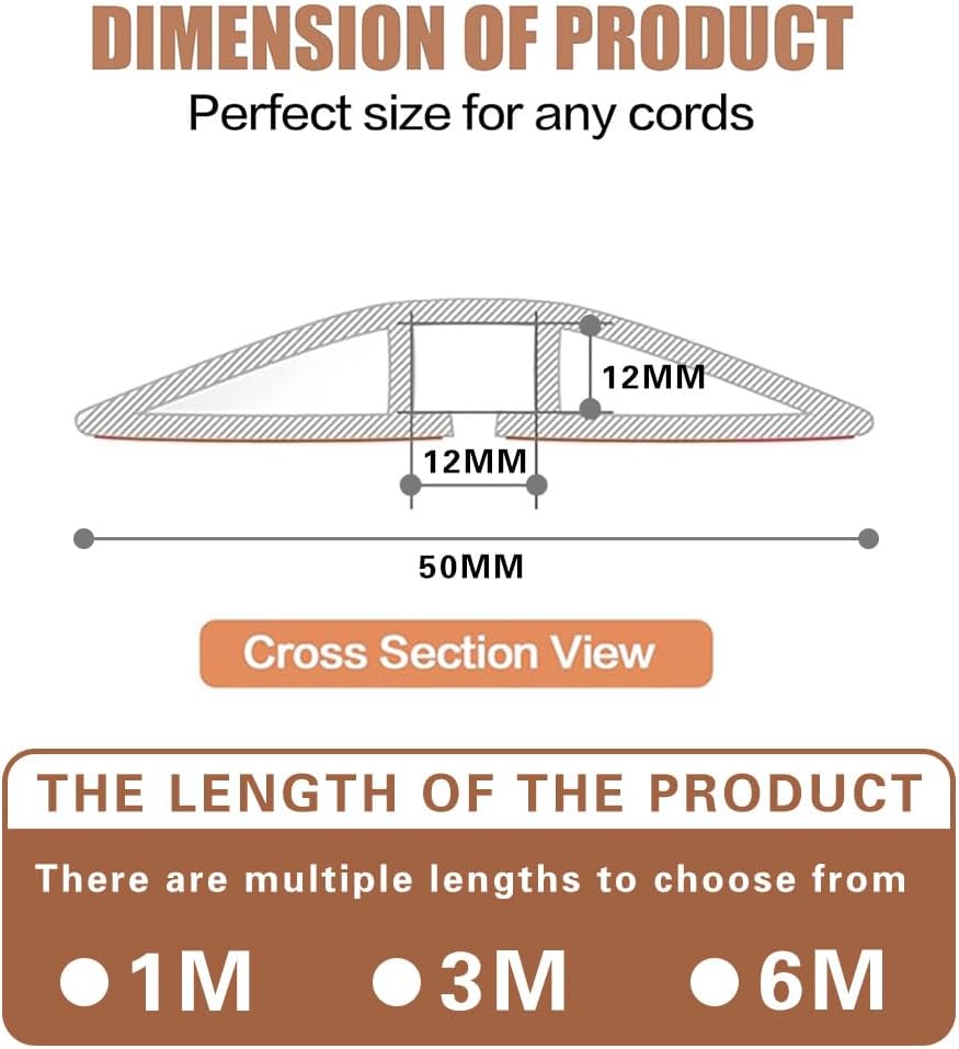 Canalina Passacavi Pavimento Adesiva Flessibile - immagine 2