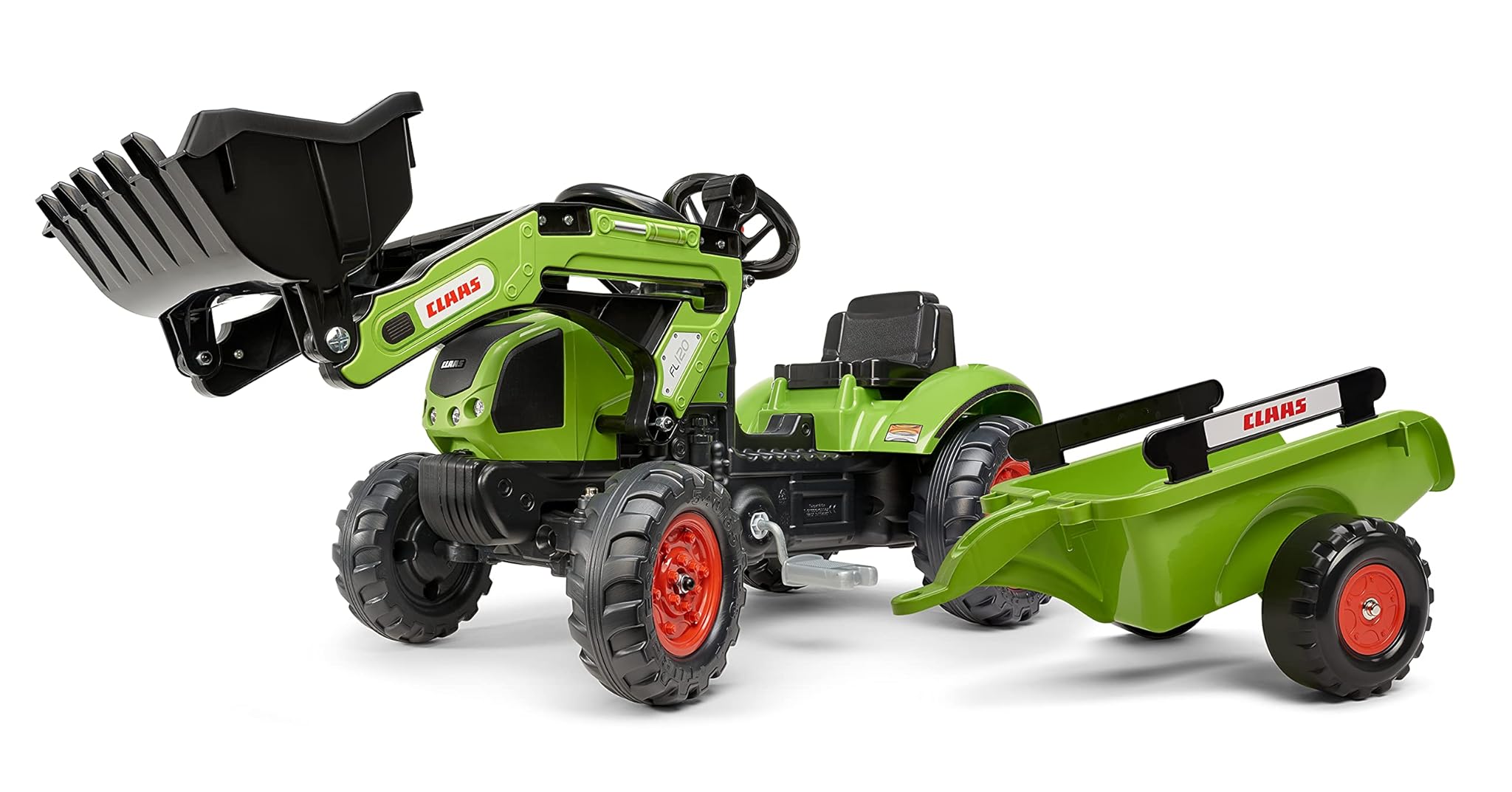 Trattore a Pedali Claas con Rimorchio e Pala Anteriore