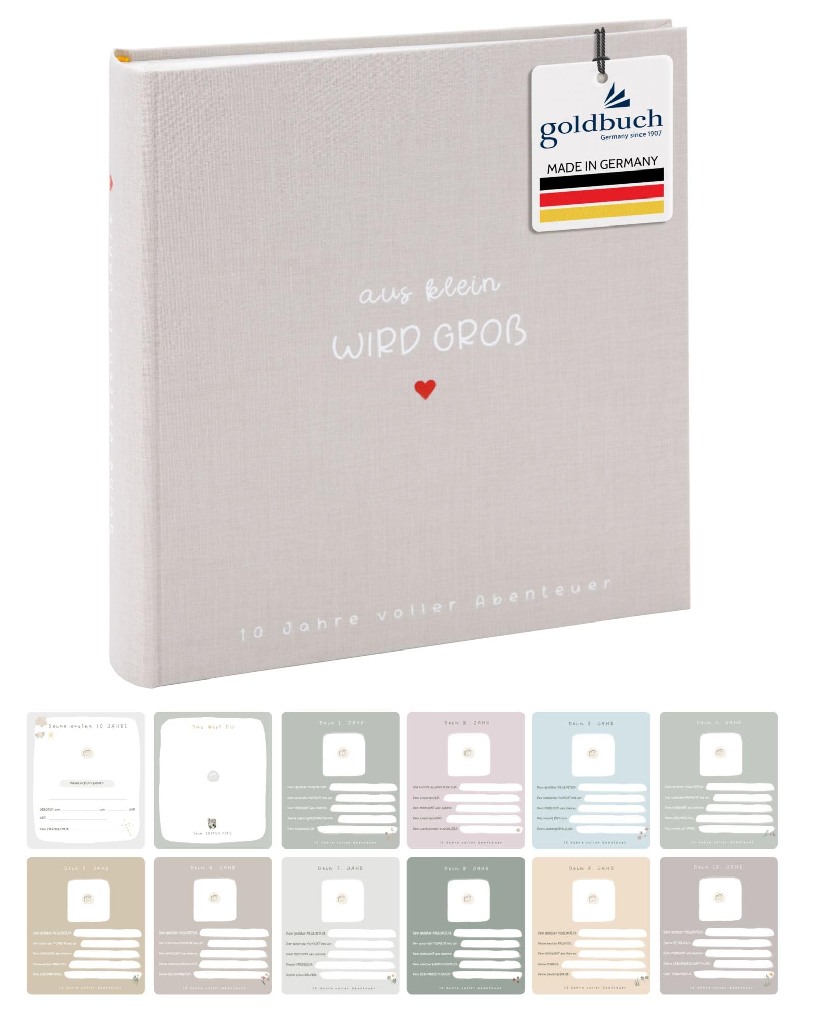 Goldbuch 31 033 - Album Fotografico 100 Pagine, Grigio Sabbia