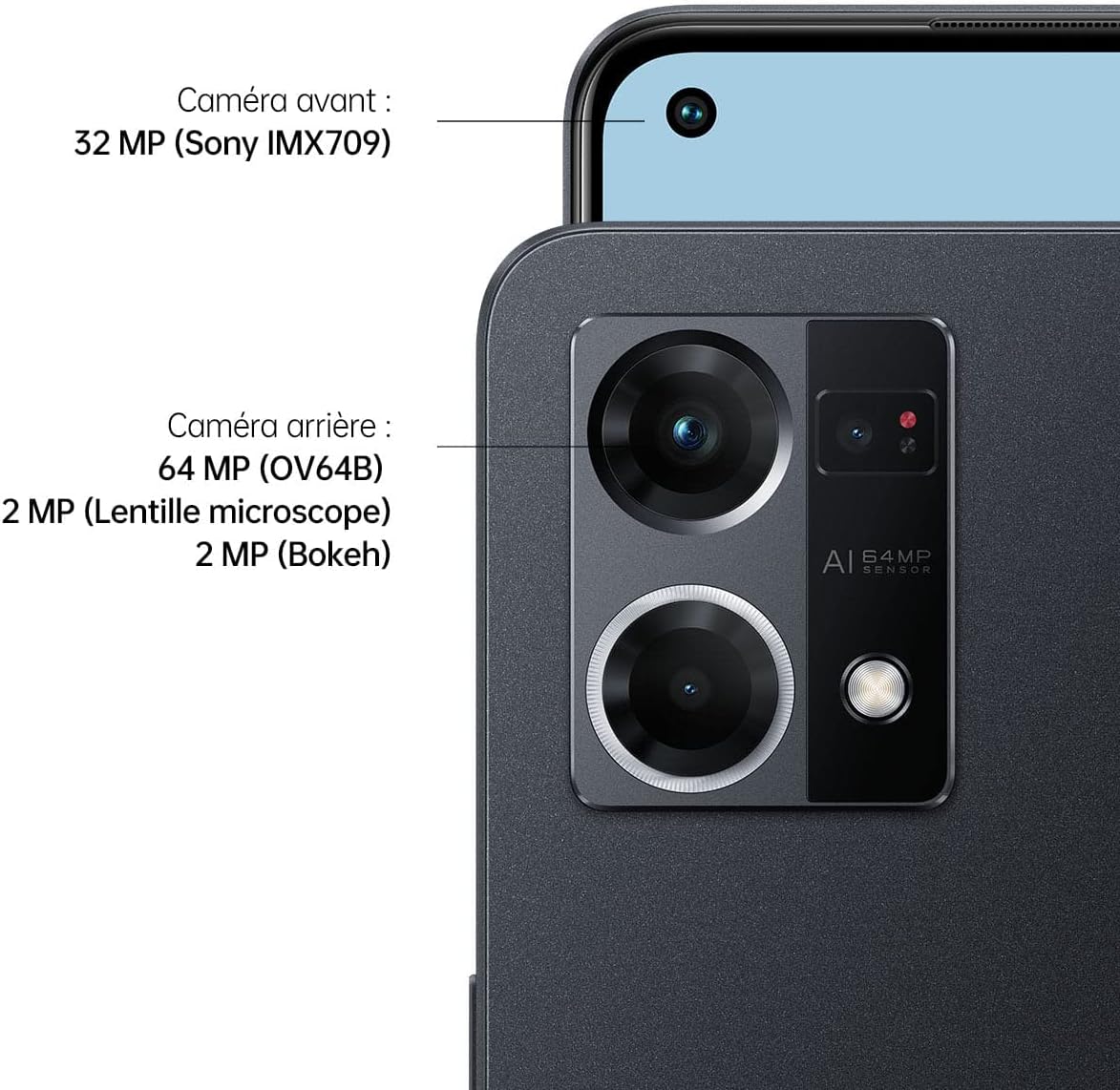 Oppo Reno7 4G - Smartphone 8GB RAM 128GB, Display Amoled - immagine 3