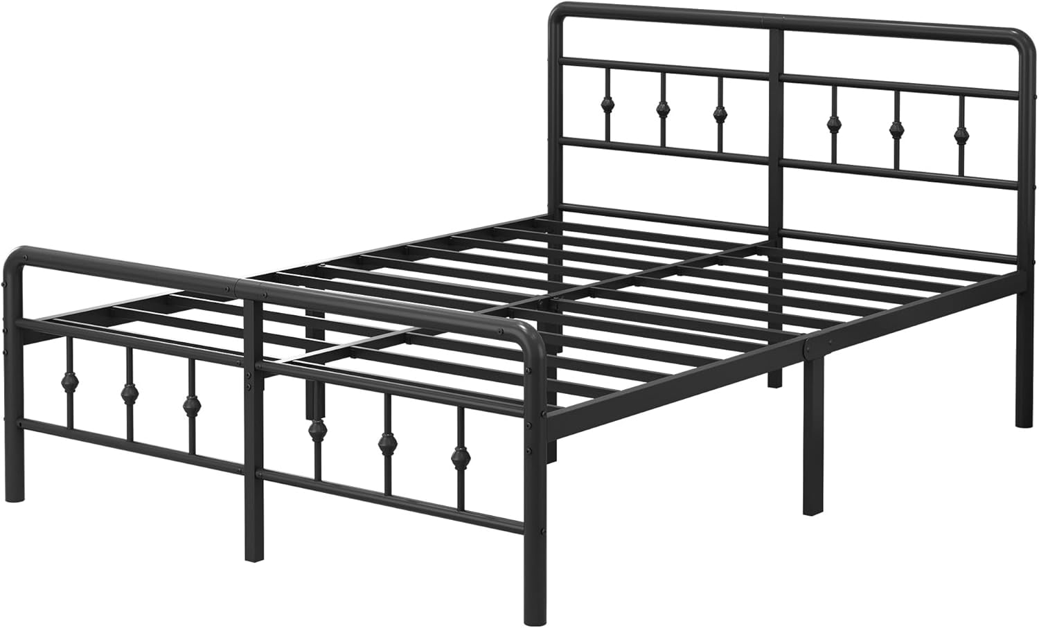 EMODA Letto in Metallo 120x190cm, Nero - immagine 8
