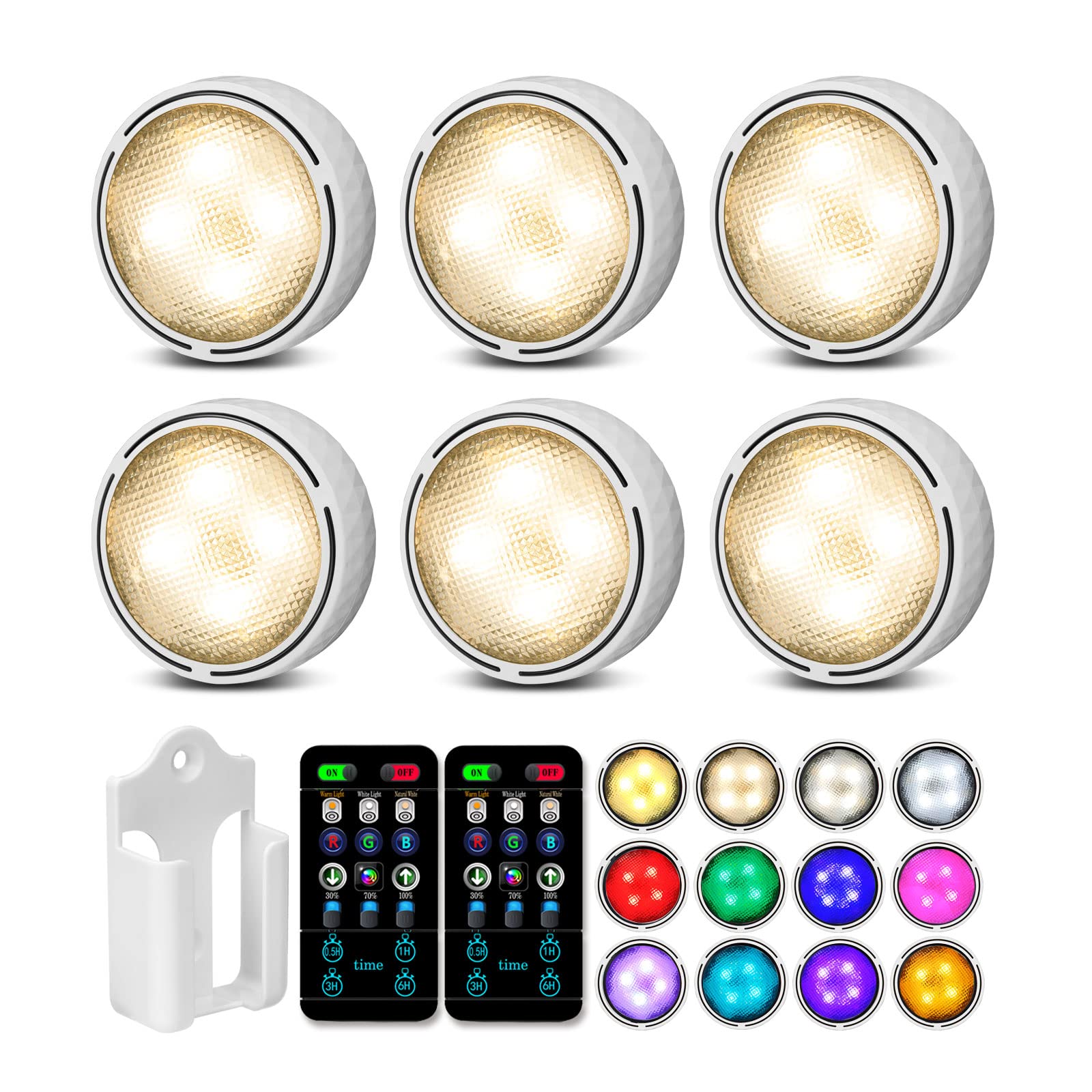 Onumii Luce LED Sottopensile a Batteria - 6 Pezzi