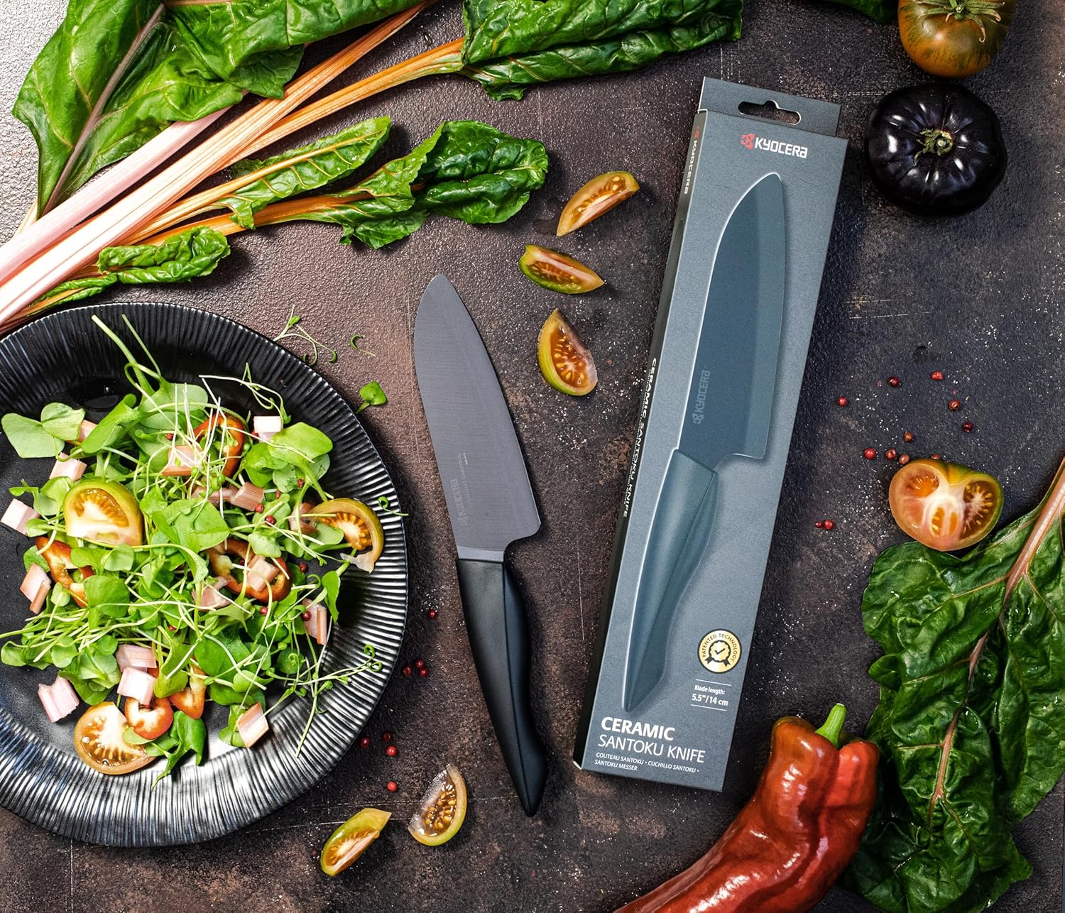 Kyocera Shin Santoku-Messer (Klein) 1, Ceramica, Nero - immagine 3