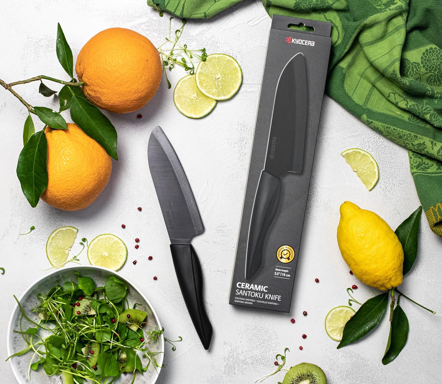 Kyocera Shin Santoku-Messer (Klein) 1, Ceramica, Nero - immagine 4