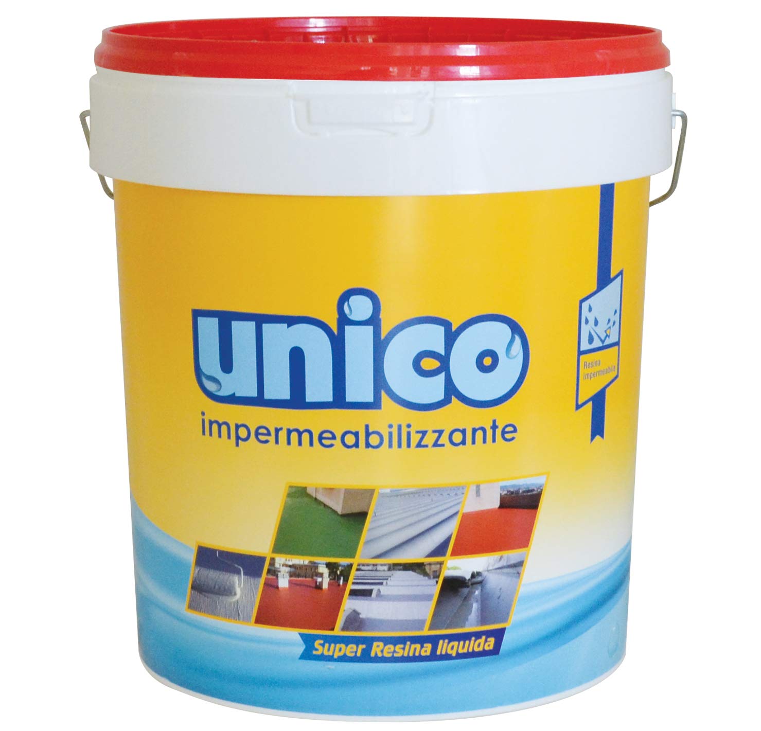 ICOBIT Unico, Super resina liquida impermeabilizzante, Rosso, 1 kg