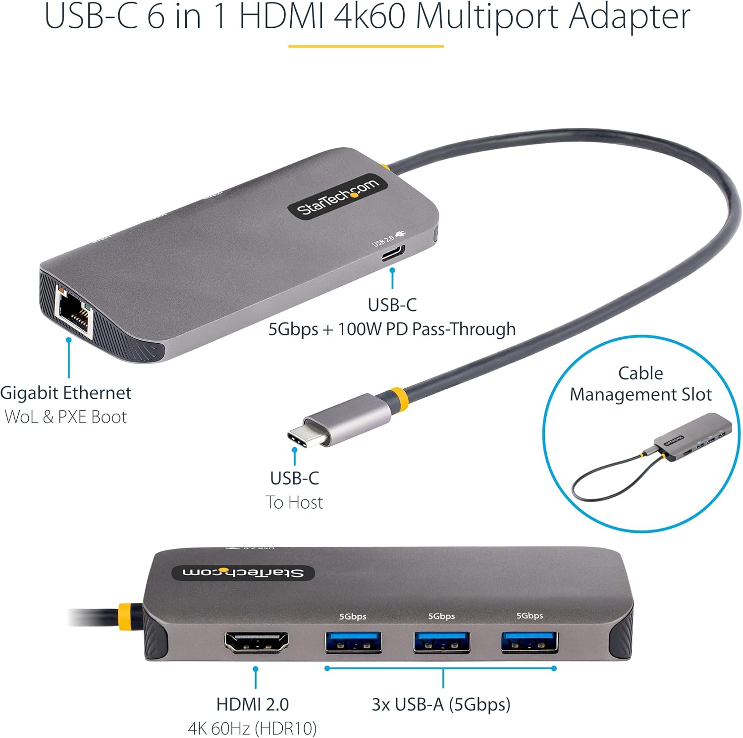 Startech.com Adattatore USB C Multiporta con HDMI 4K 60Hz - immagine 3