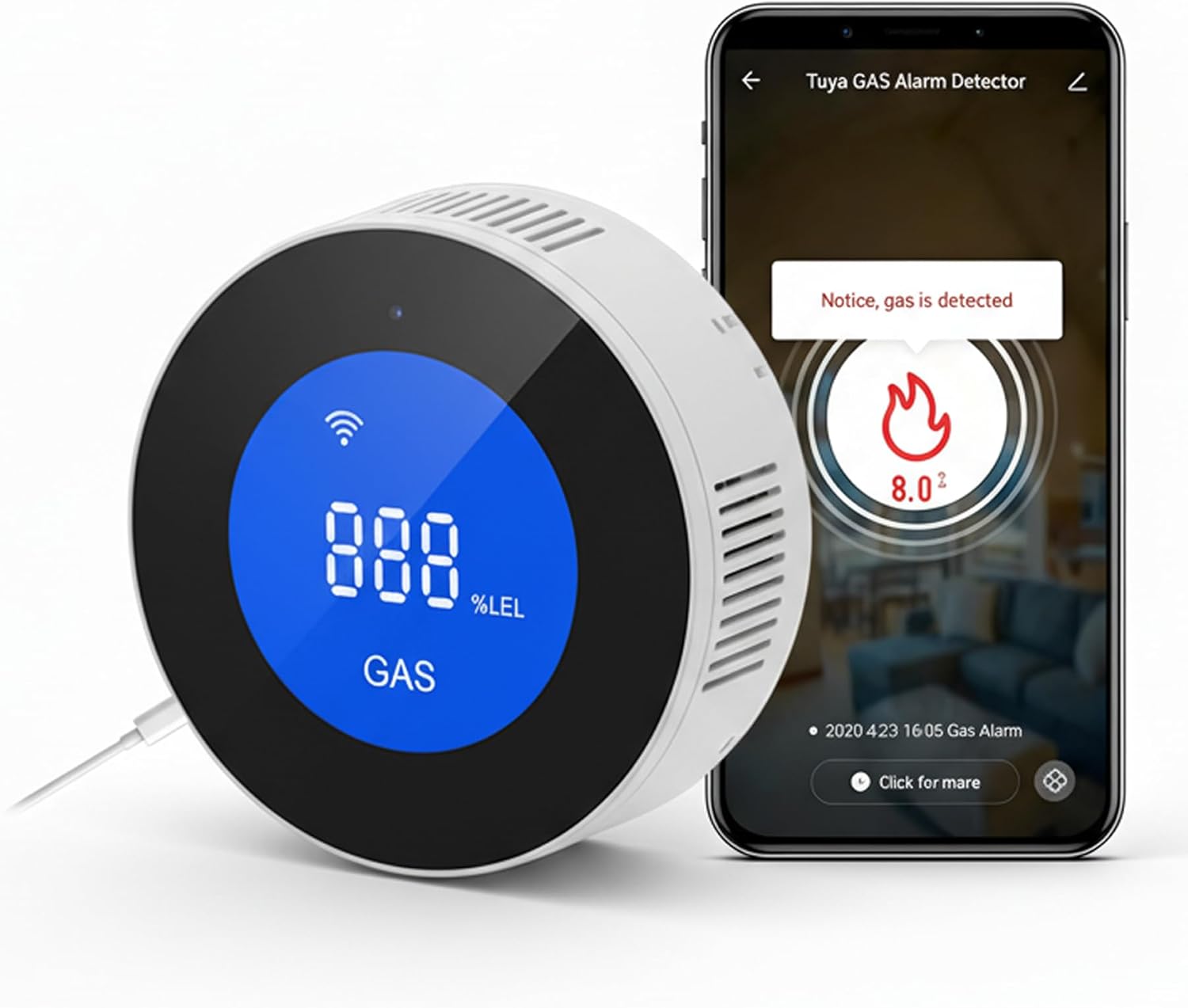 Rilevatore di Gas WiFi con Display LCD - immagine 1