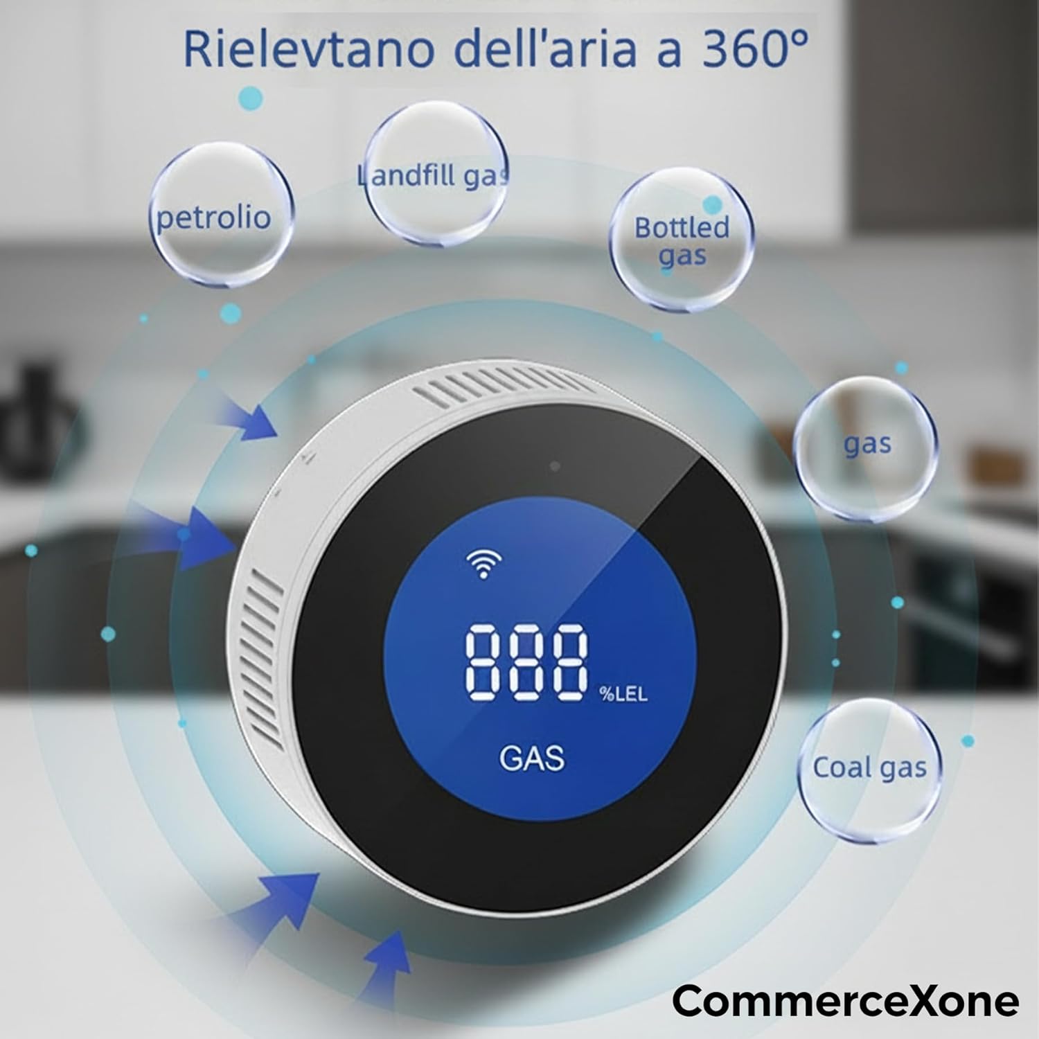 Rilevatore di Gas WiFi con Display LCD - immagine 3