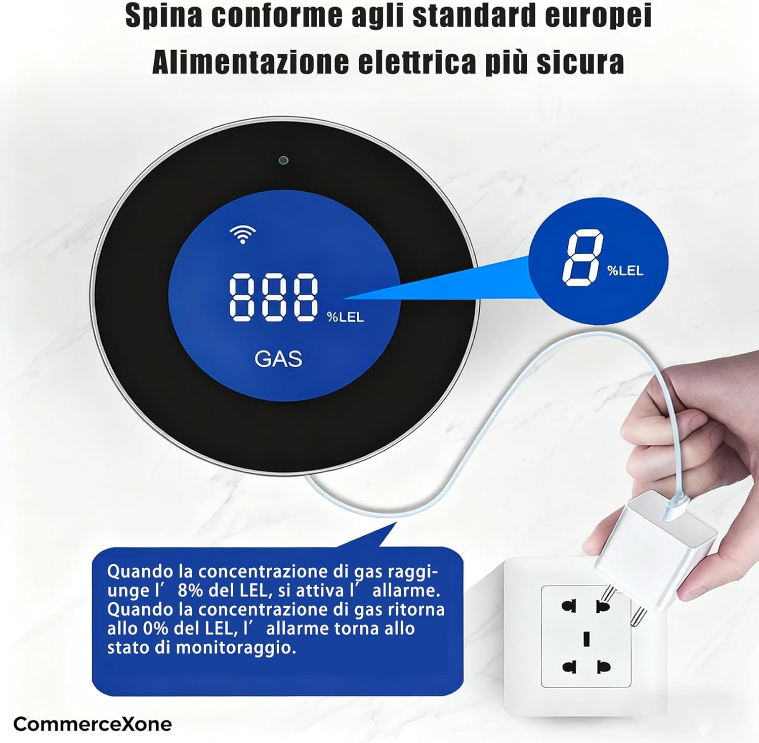 Rilevatore di Gas WiFi con Display LCD - immagine 6