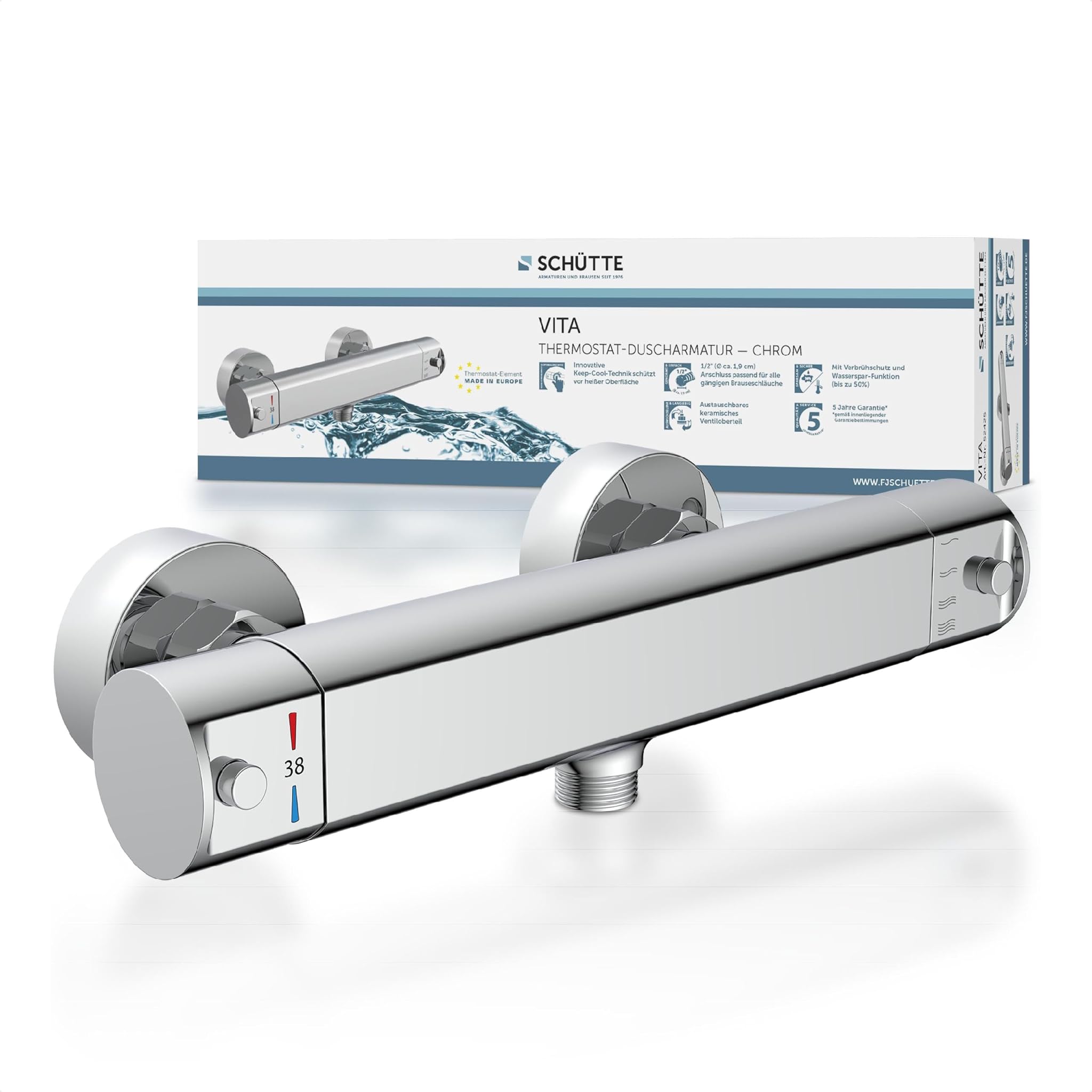 SCHÜTTE 52425 termostatico per Doccia, Cromo