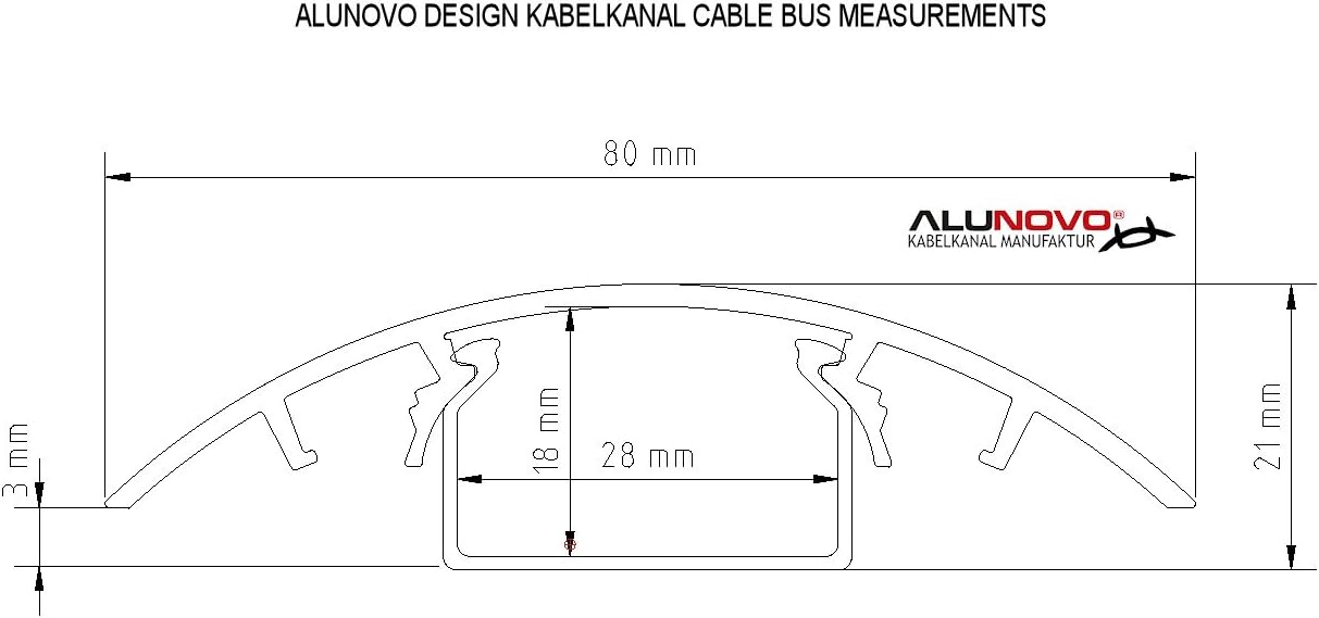 Alunovo Canalina Copricavi Alluminio Effetto Acciaio 20cm - immagine 4