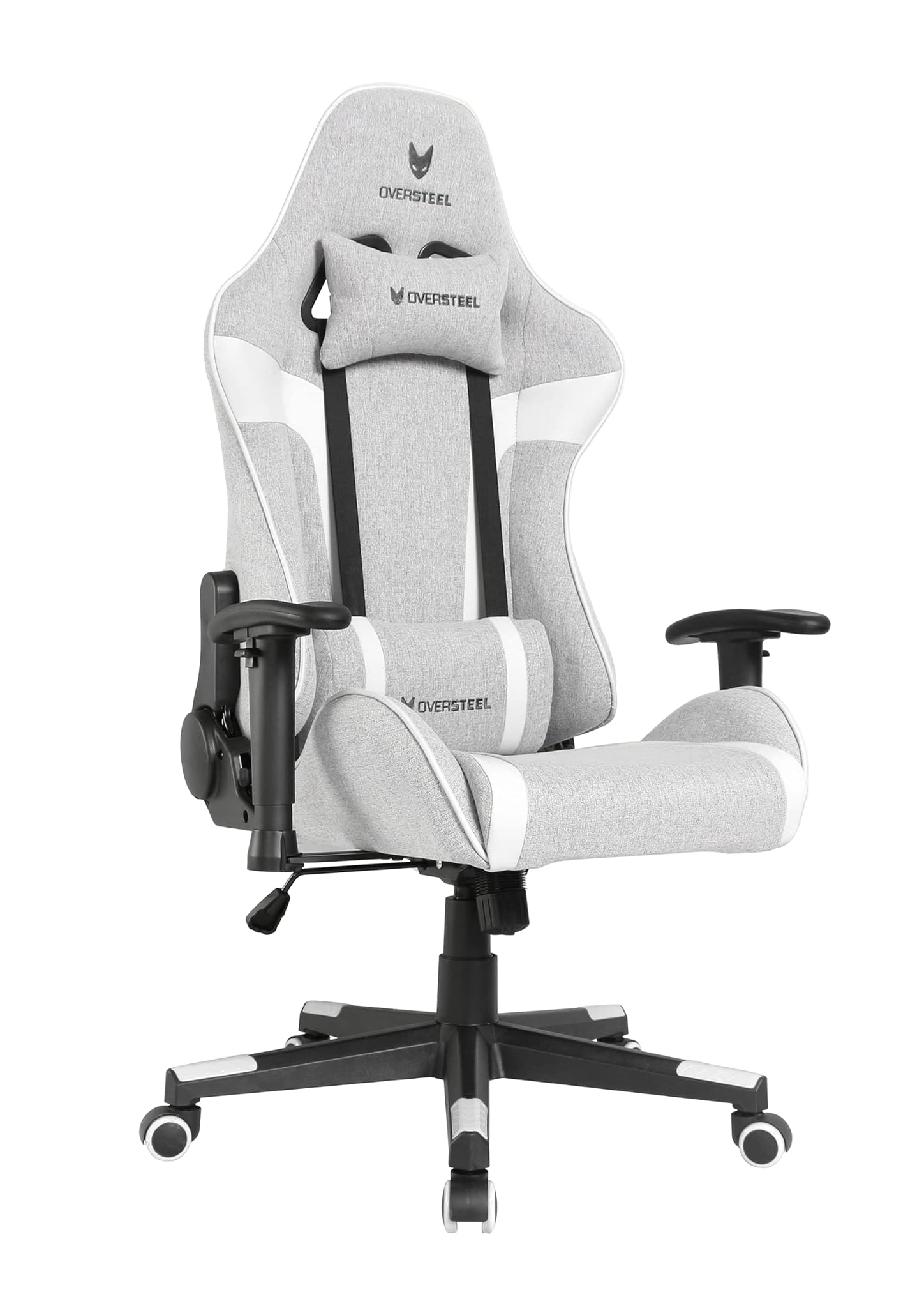 Oversteel ULTIMET - Sedia Gaming Professionale, Grigio/Bianco