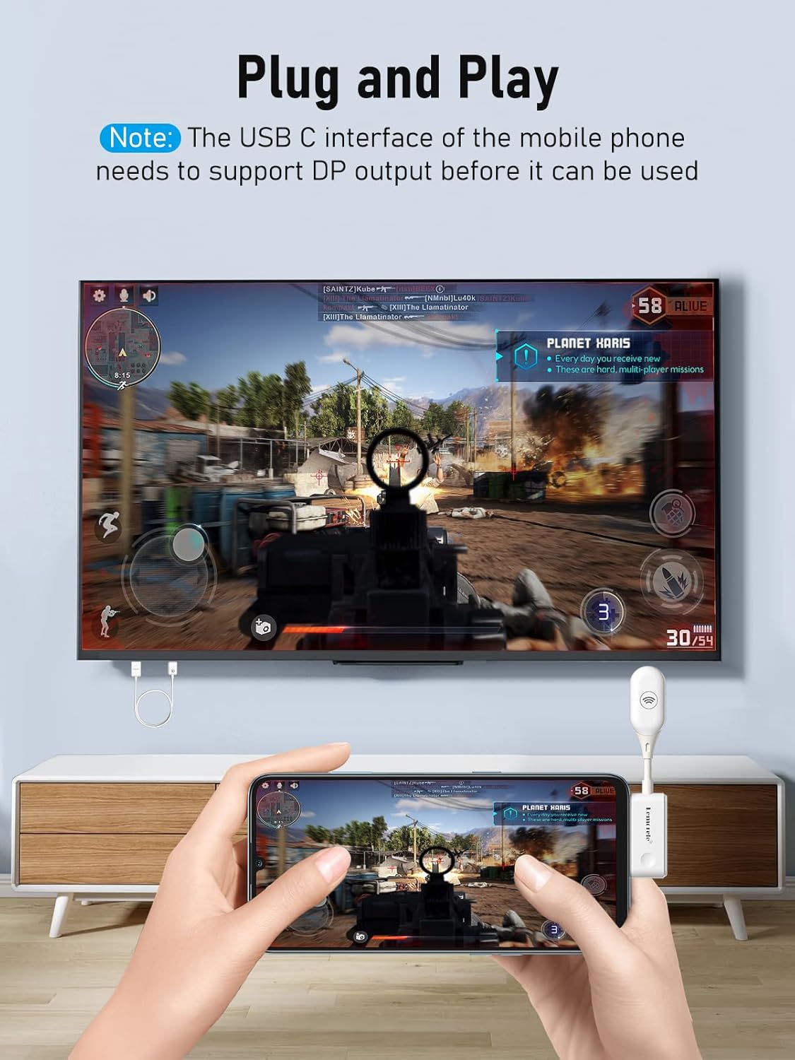 Lemorele HDMI Wireless 98FT/30M con Trasmettitore e Ricevitore - immagine 3