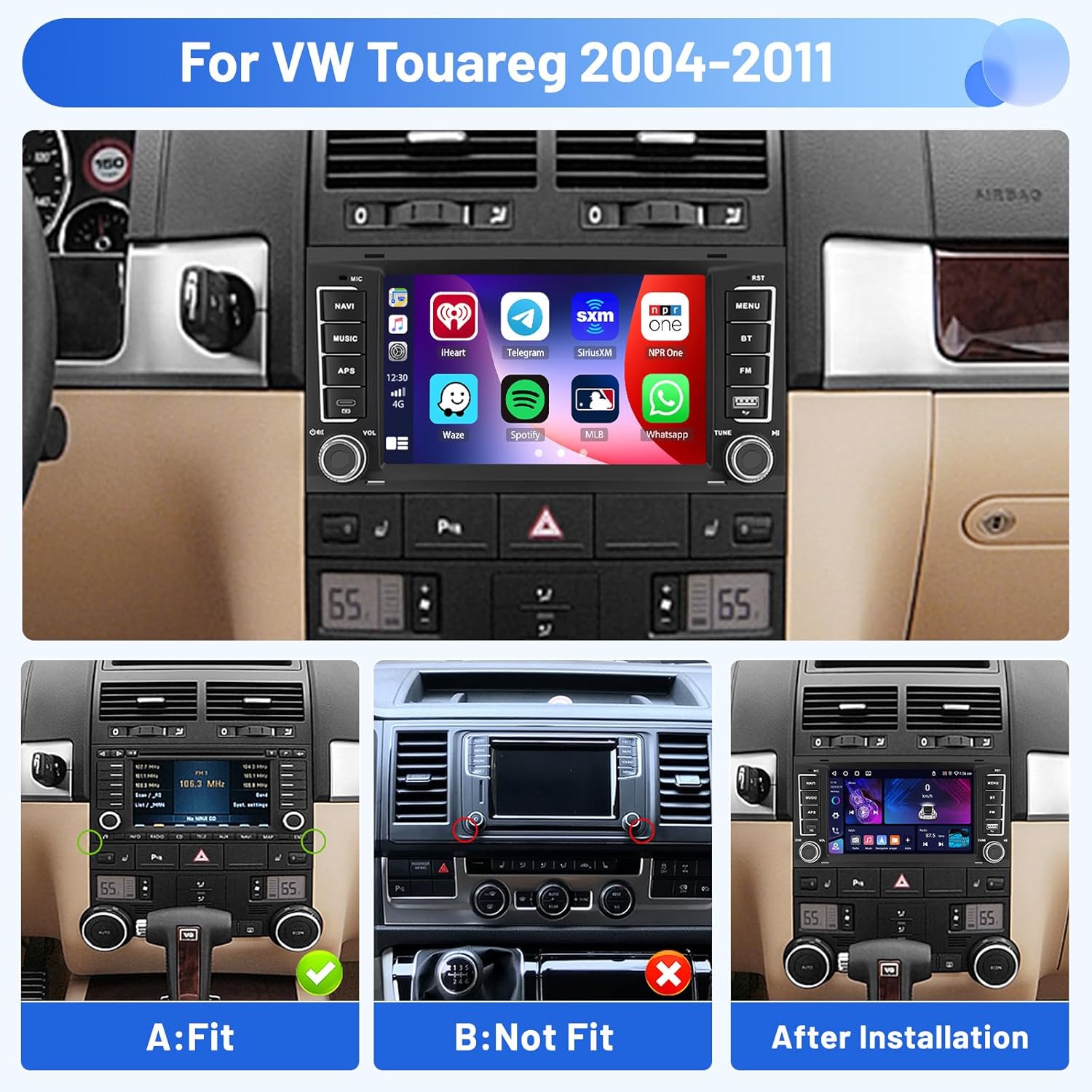 Autoradio Android 15 per VW Touareg 2004-2011 - immagine 2