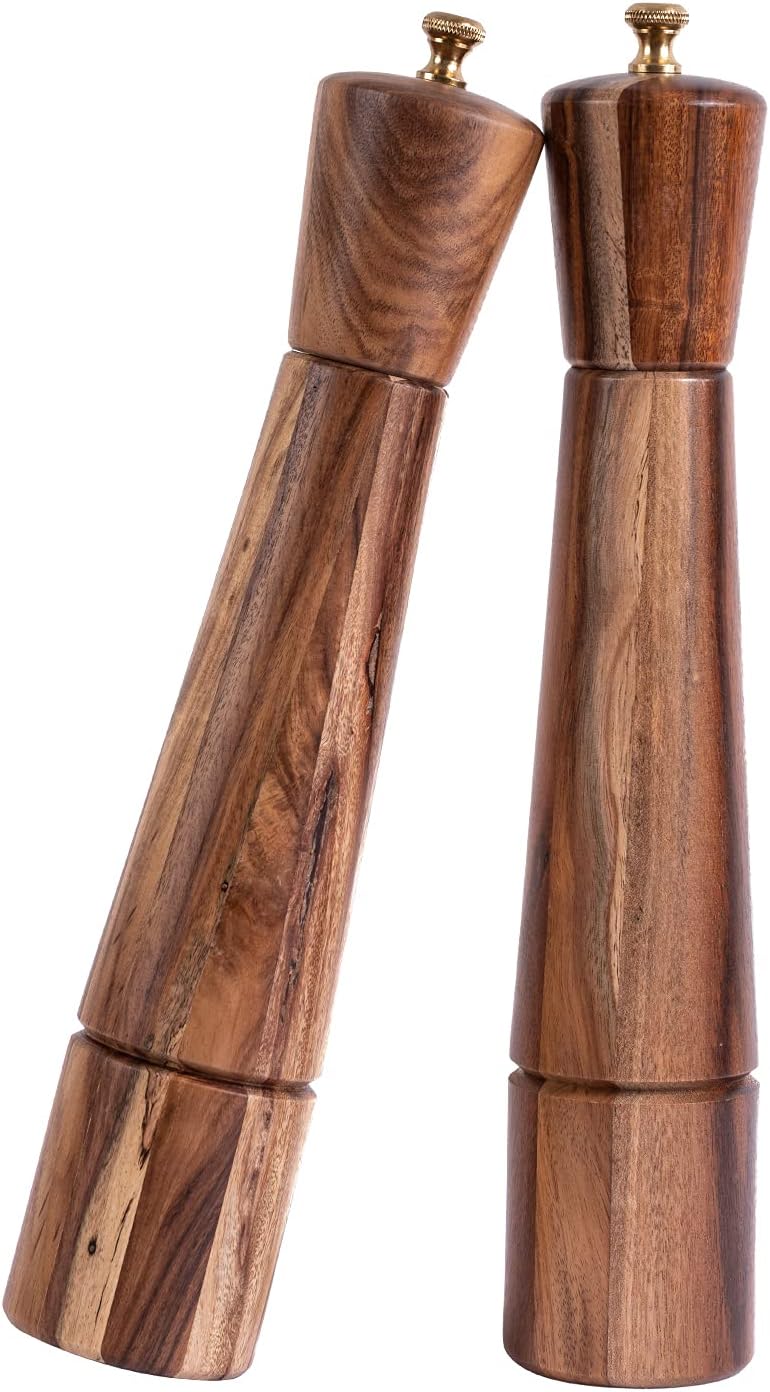 Deroteno Set Macina Sale e Pepe in Legno di Acacia 32cm