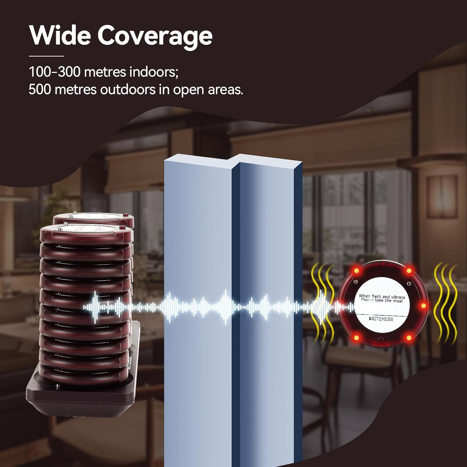 Retekess TD163 - Cercapersone Ristorante 500M - immagine 3