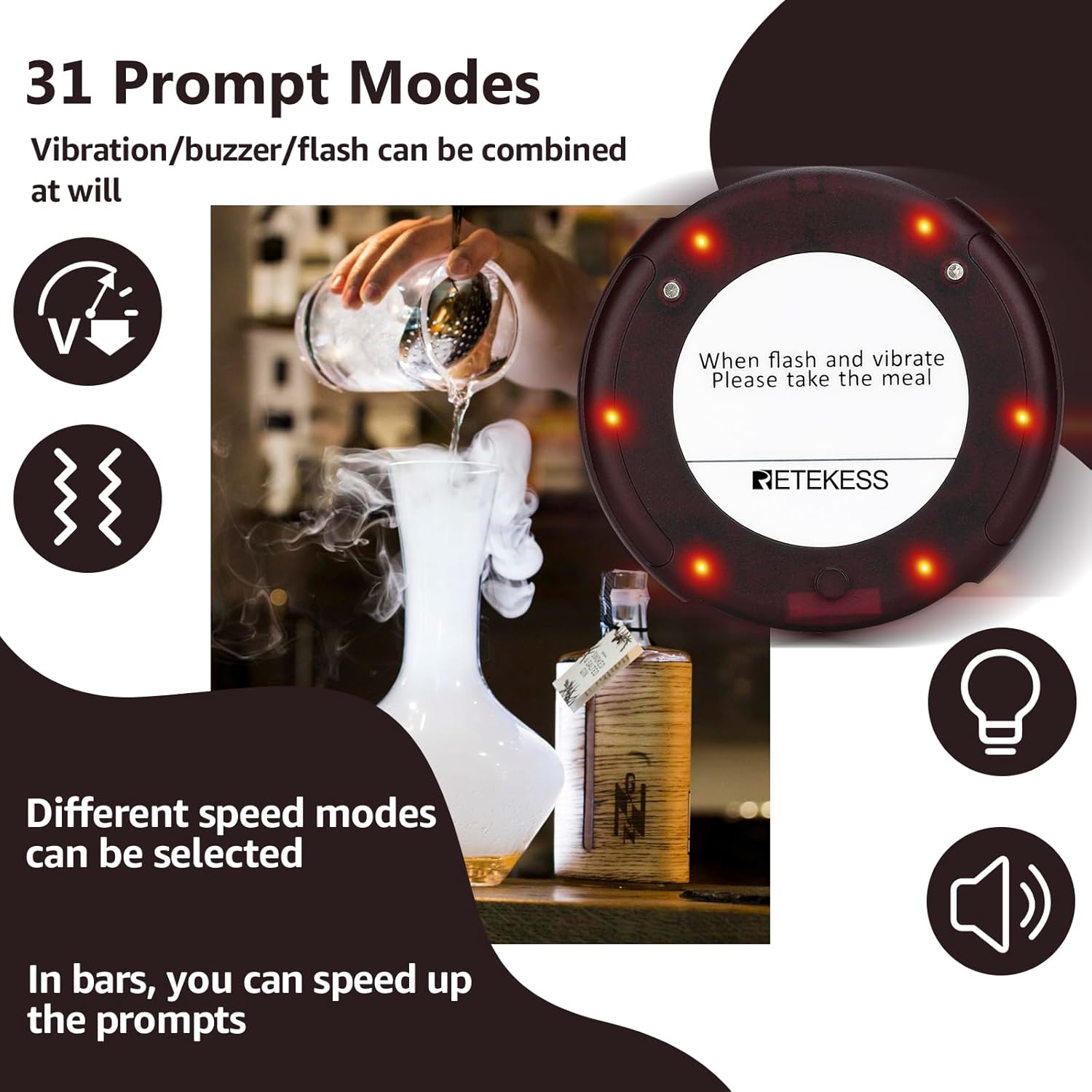 Retekess TD163 - Cercapersone Ristorante 500M - immagine 4