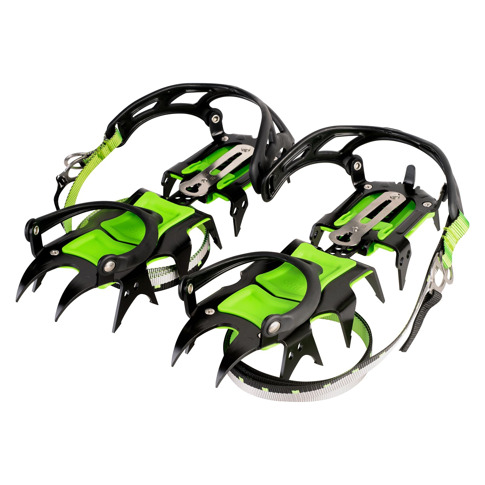 Tentock Ramponi da Arrampicata per Scarponi Antiscivolo Ramponcini da Ghiaccio a 14 Denti in Acciaio Inox Spikes Neve Ramponi per Escursioni Alpinismo Trekking