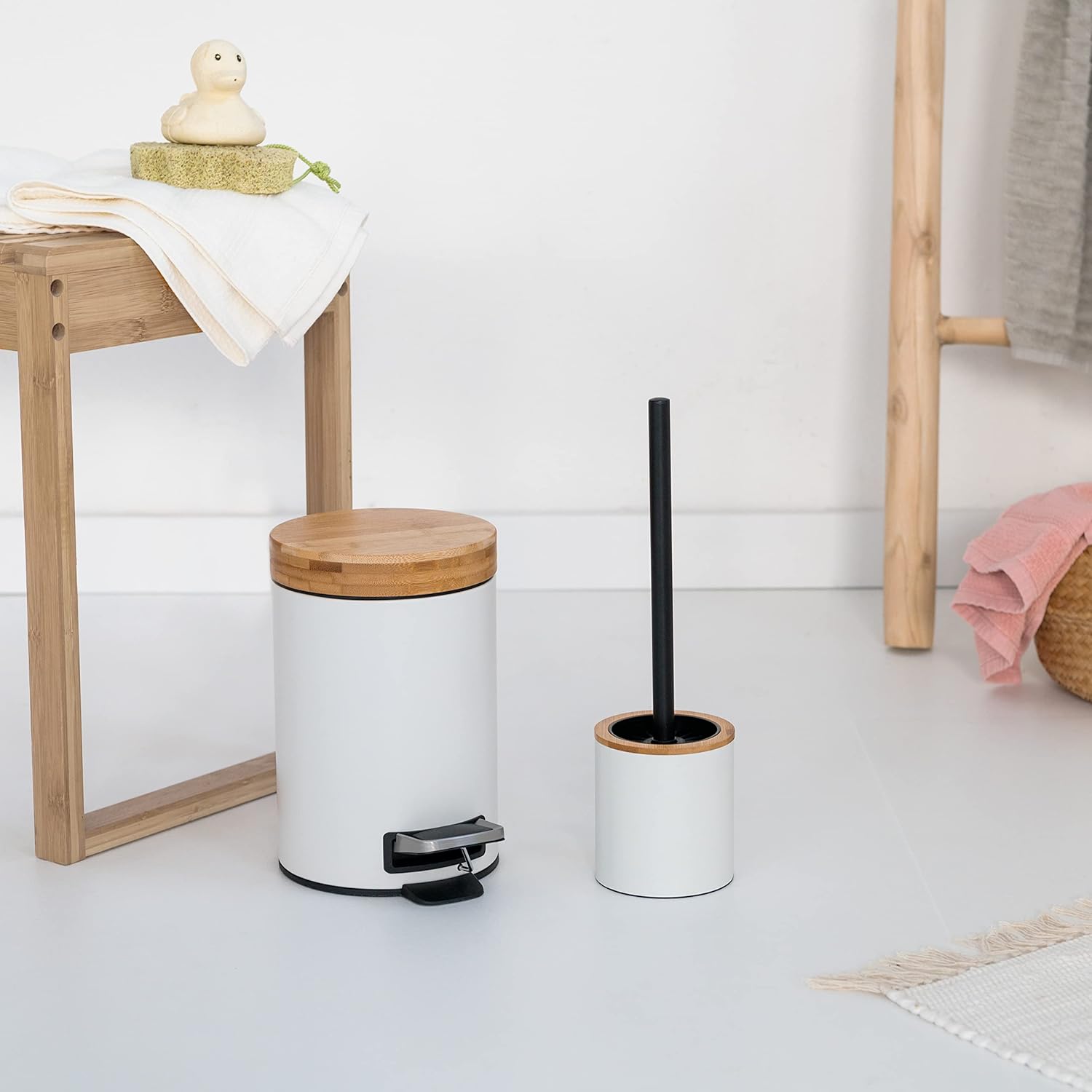 Kazai.® Cestino da Bagno di Design 3 Litri, Bianco - immagine 6