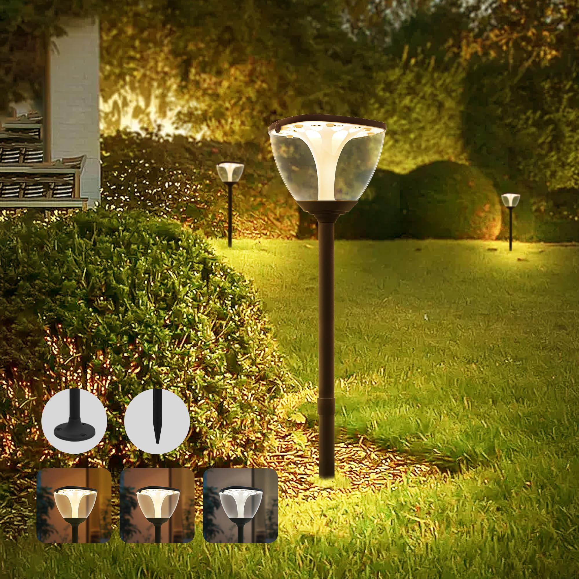 Duowelly Lampione Solare Led Esterno con Palo 83CM