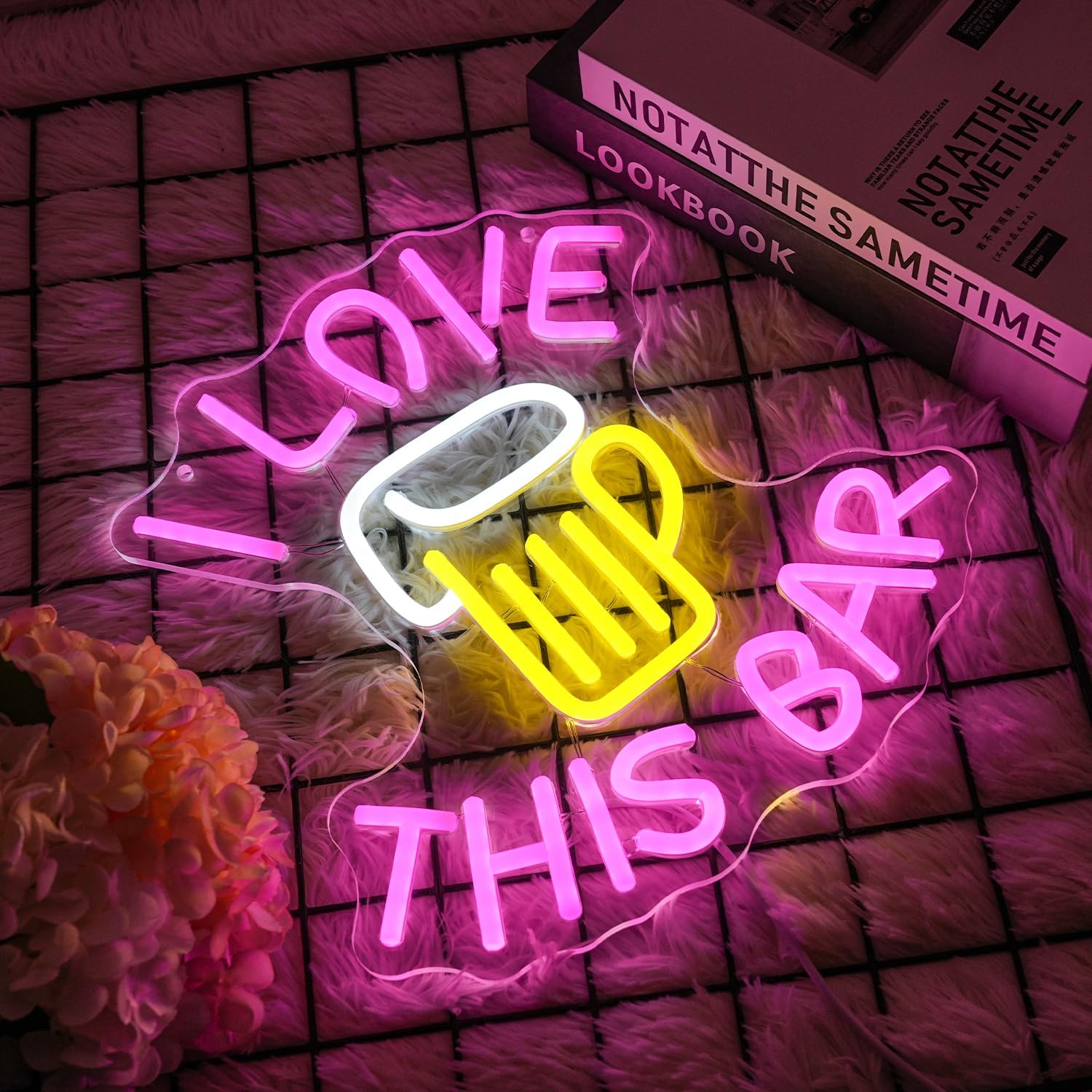 LMSIGNLY I Love This Bar Neon Targa per decorazione da parete - immagine 4