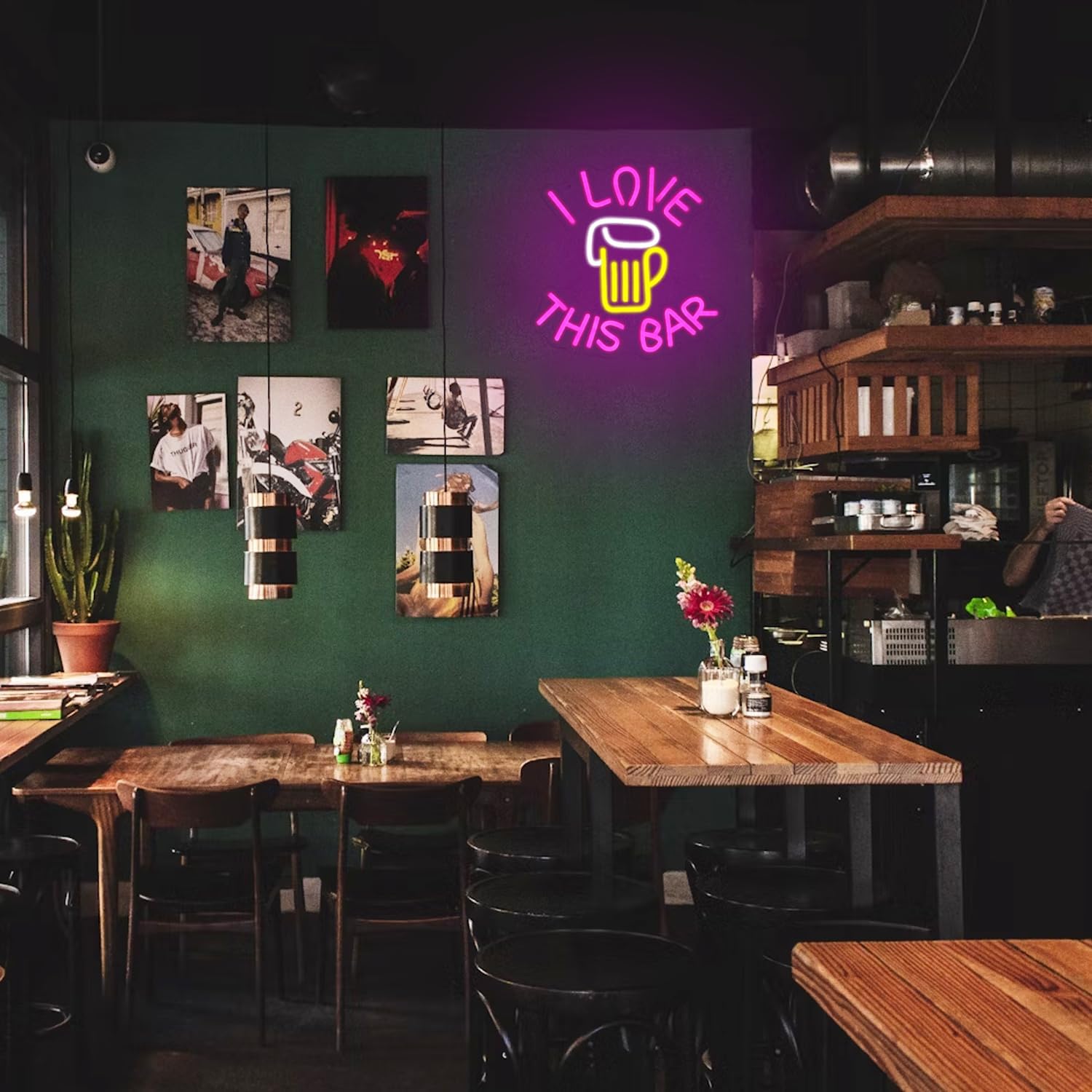 LMSIGNLY I Love This Bar Neon Targa per decorazione da parete - immagine 6