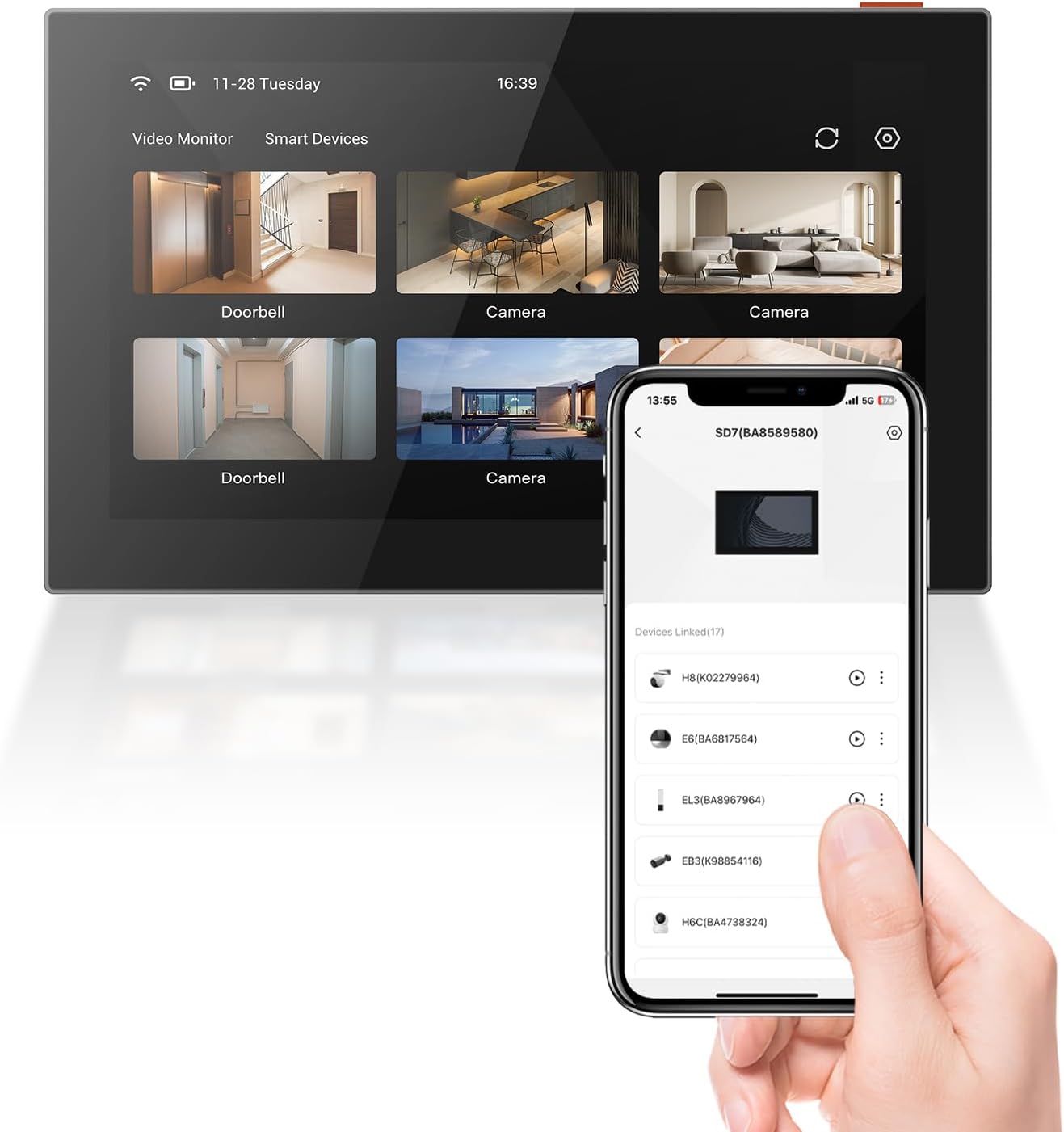 Ezviz Schermo Intelligente Interno 7" Wireless SD7 - immagine 1