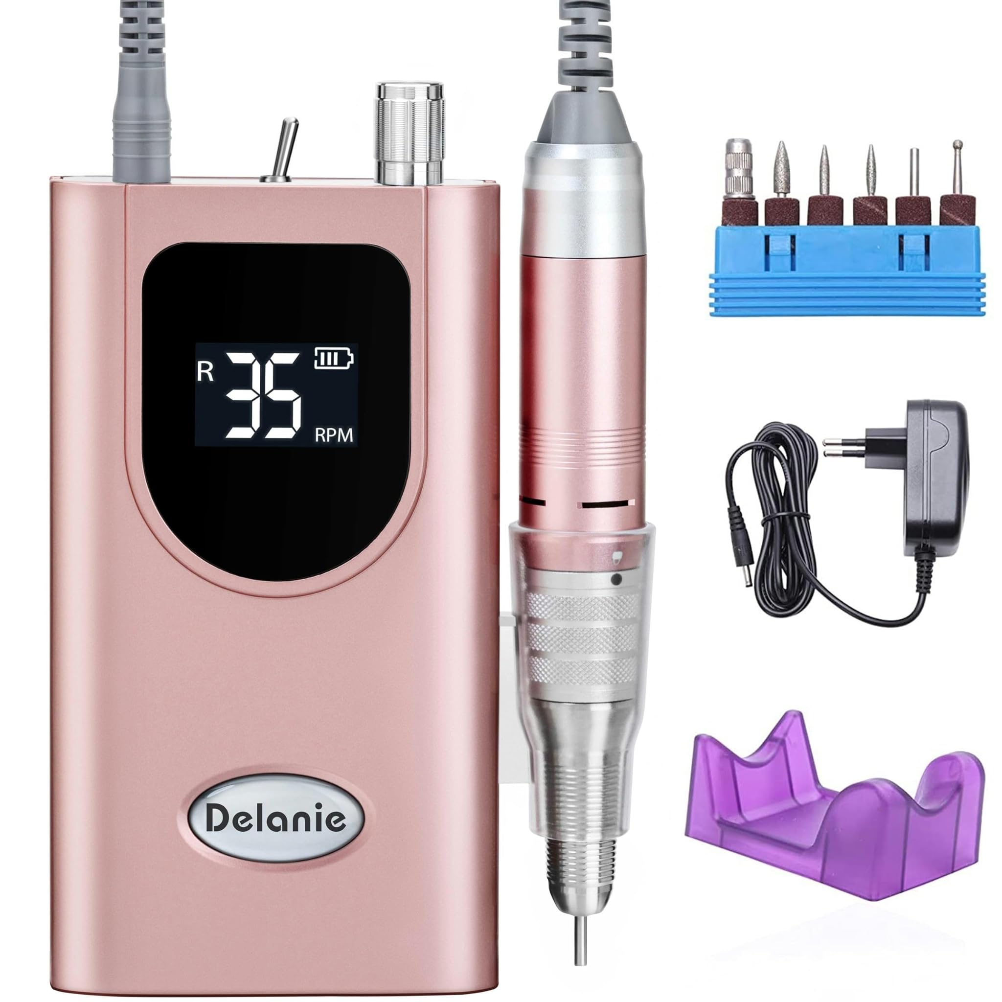 Delanie Fresa per Unghie Professionale 35000 Giri, Rosa