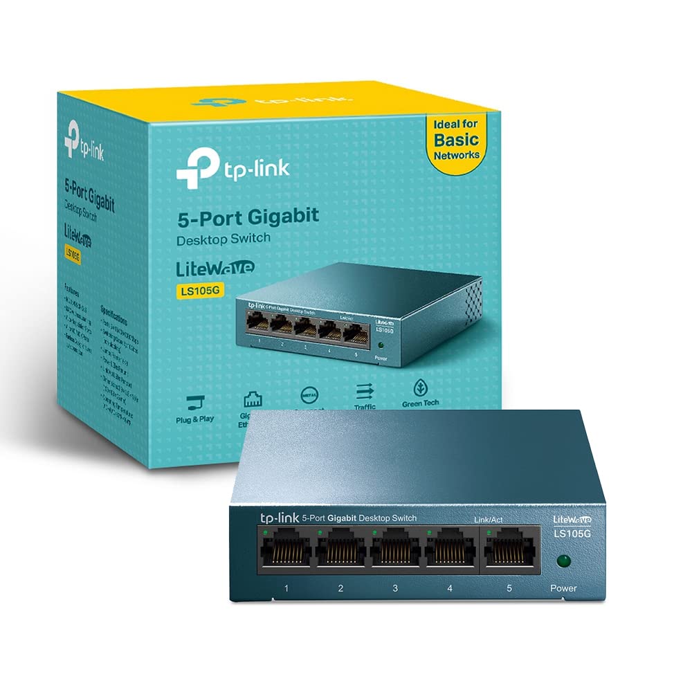 Tp-link LS105G Switch Ethernet 5 Porte Gigabit, Blu